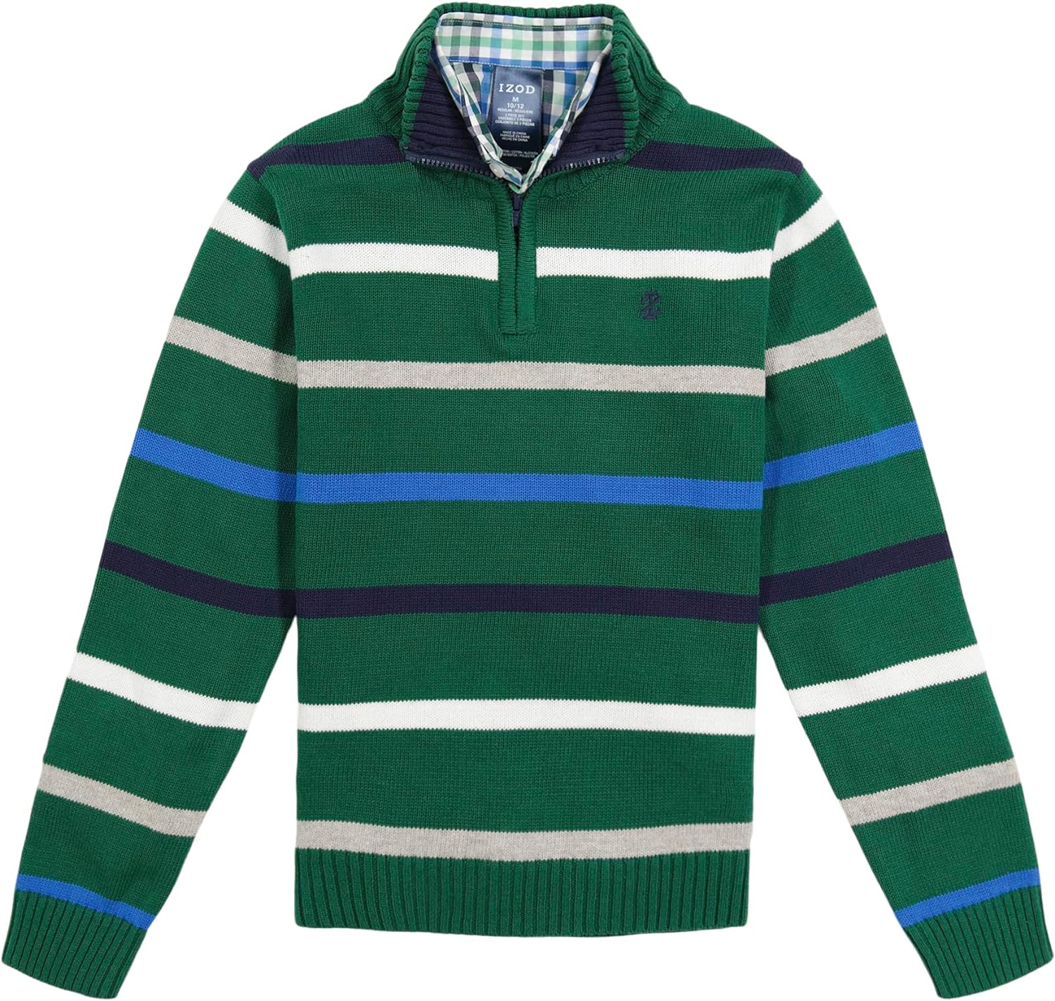 IZOD Boys' 2-piece Sweater Set With Long Sleeve Collared Button-down Dress Shirt