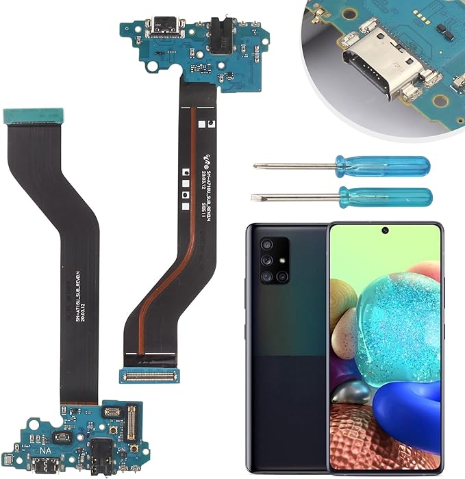 Ocolor USB Charging Port for Samsung Galaxy A71 5G A716U Charger Dock Connector Board for Samsung A71 5G A716F Type-C Flex Cable Replacement Parts