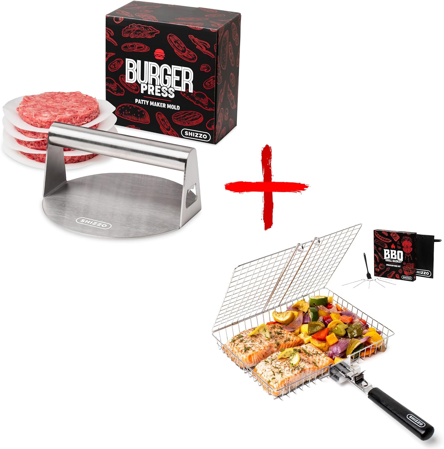 Ultimate Burger Perfection: Burger Press & Grill Basket Bundle