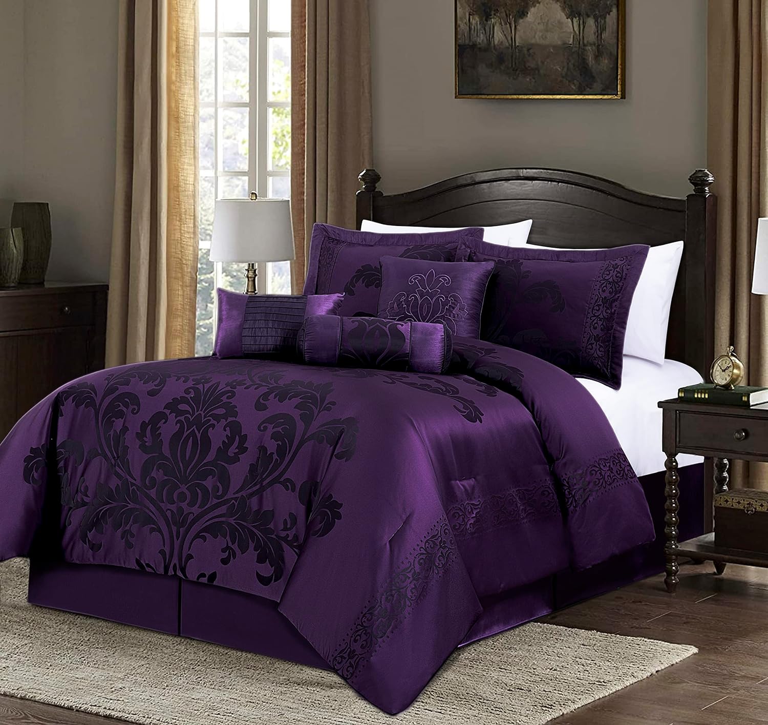 I love this bedspread. The color is exactly what I was looking for.And the price was outstanding. I have a queen bed but I bought a king size since it was half the price and it fits perfectly. The material is very soft. 