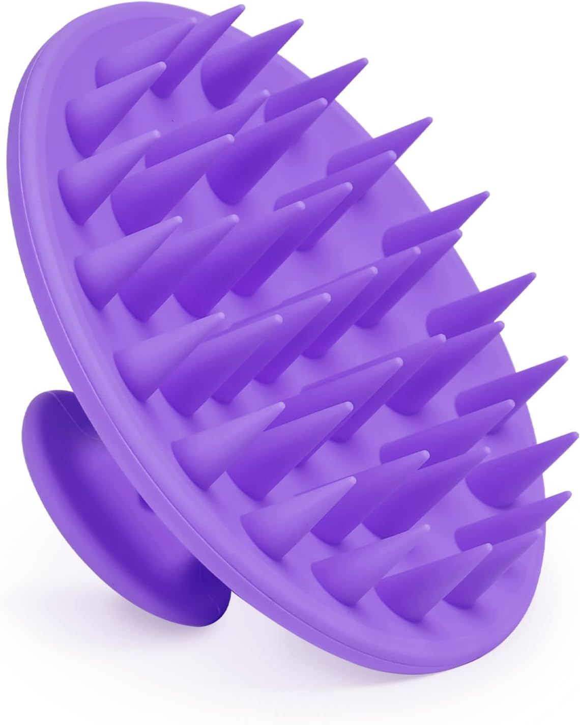 Silicone Scalp Massager Shampoo Brush, Scalp Scrubber for Hair Growth (Purple)