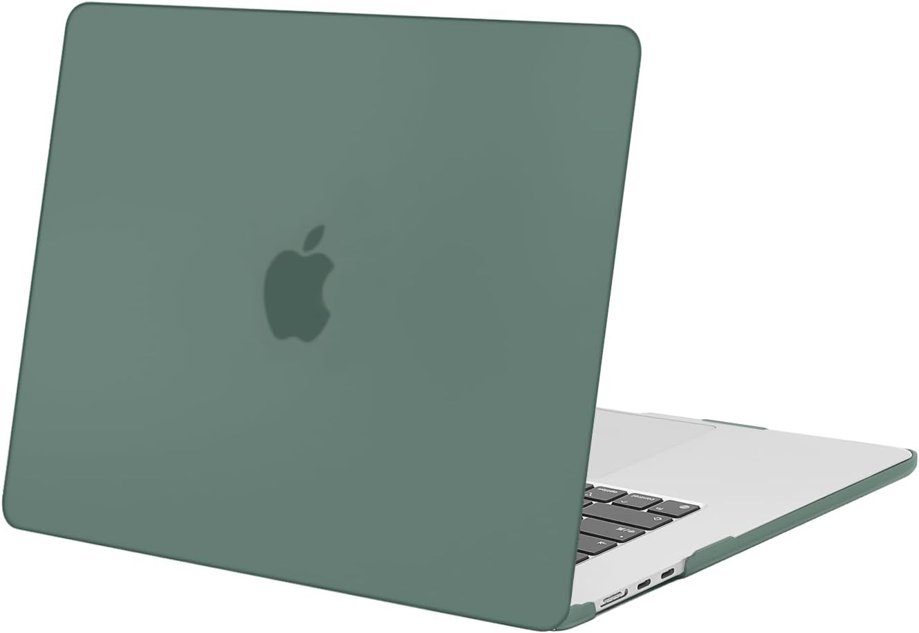 MOSISO Compatible with MacBook Air 15 inch Case 2023 2024 Release M3 A3114 M2 A2941 with Liquid Retina Display & Touch ID, Protective Plastic Hard Shell Case Cover, Emerald Green