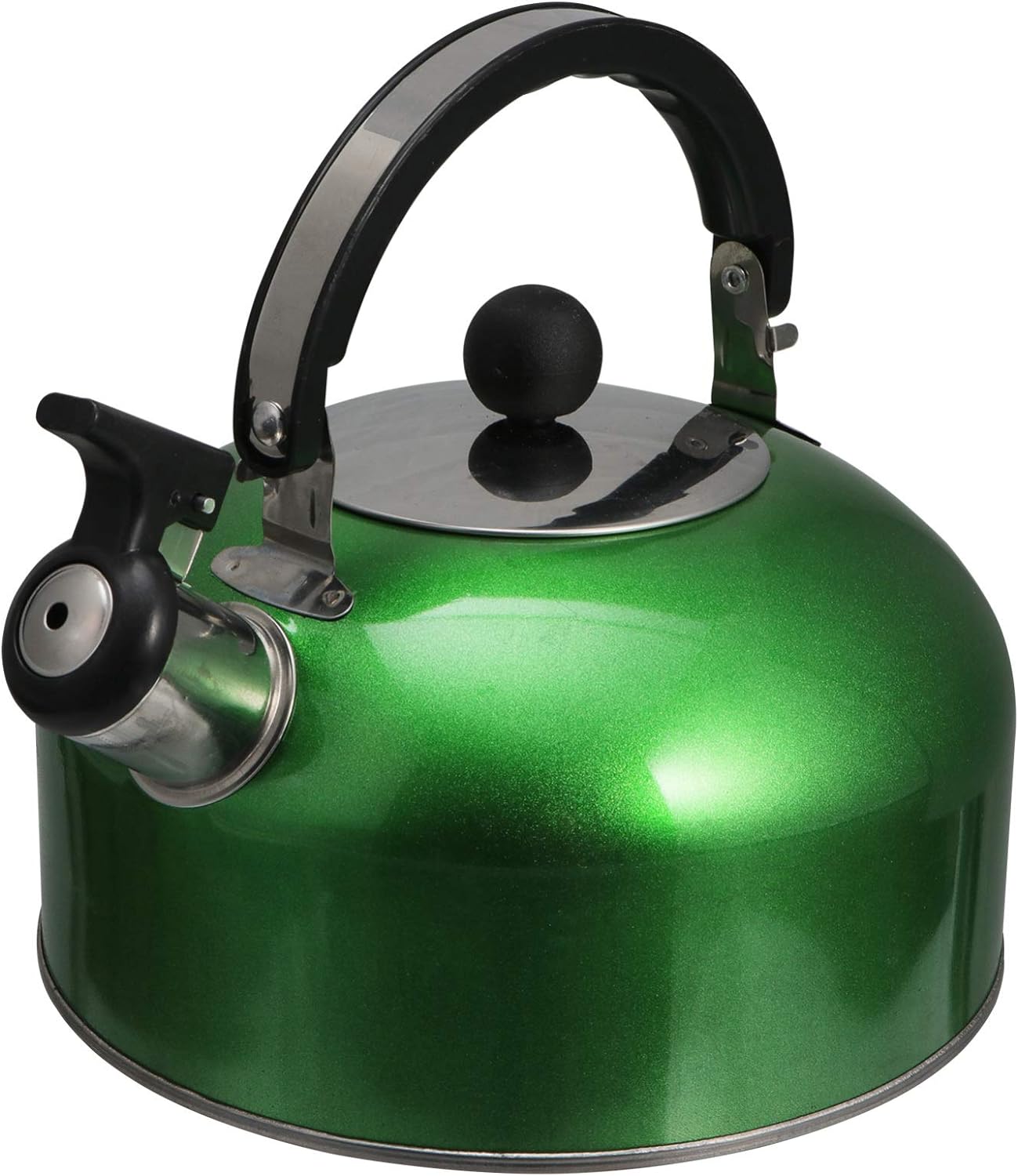 Tea Kettle Stovetop Tea Kettle Stove Top 3 Quart Whistling Tea Kettle Teapot Stainless Steel Teapot Heating Water Container with Handle for Home Gas Stovetop Green