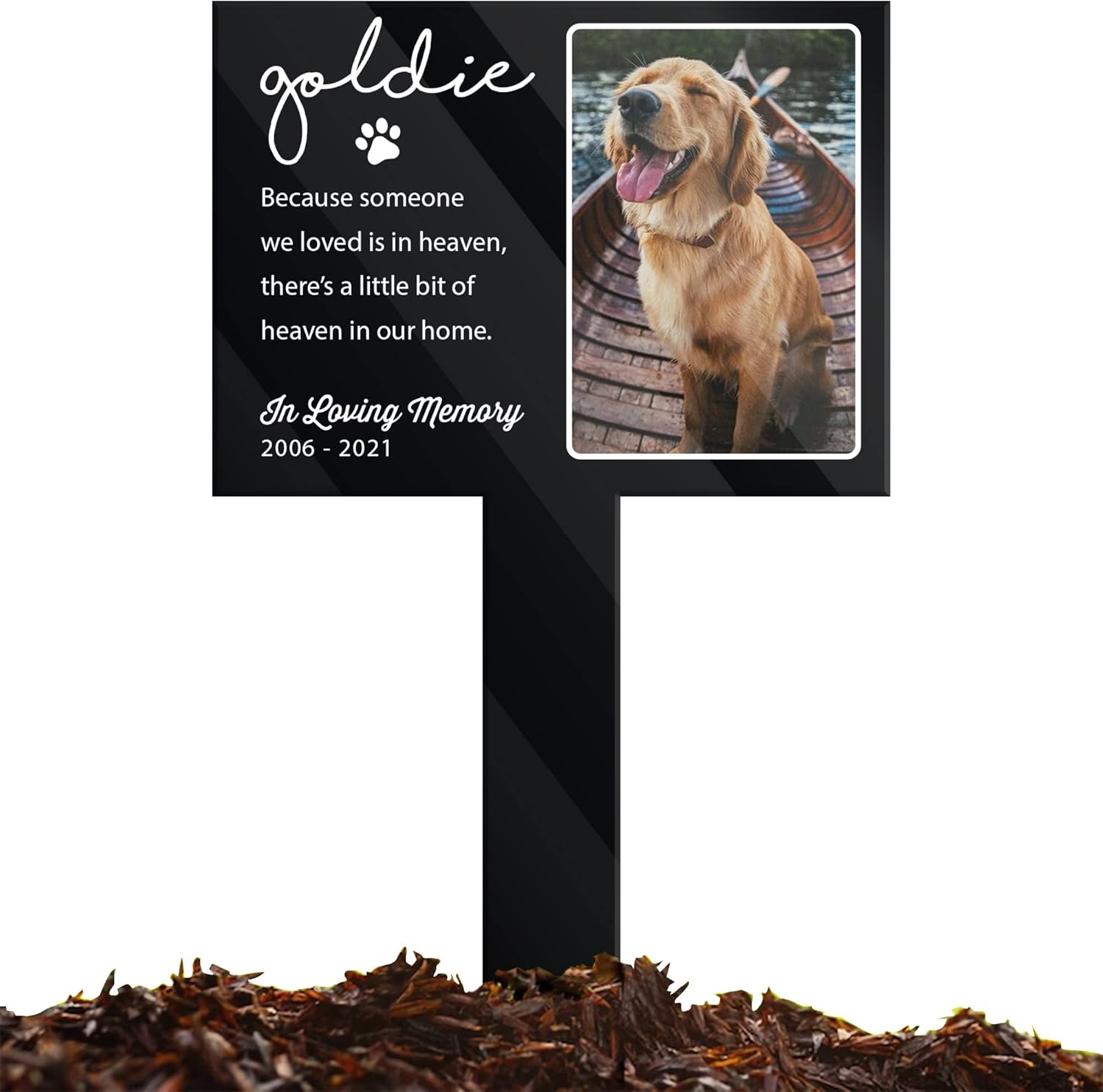 Customized Dog Memorial Cross Pet Plaque Stake for The Garden or Yard with Picture and Quote Pet Grave Markers Personalized Sympathetic Pet Loss Gifts Dog Memorial Stake for Someone Lost Pet