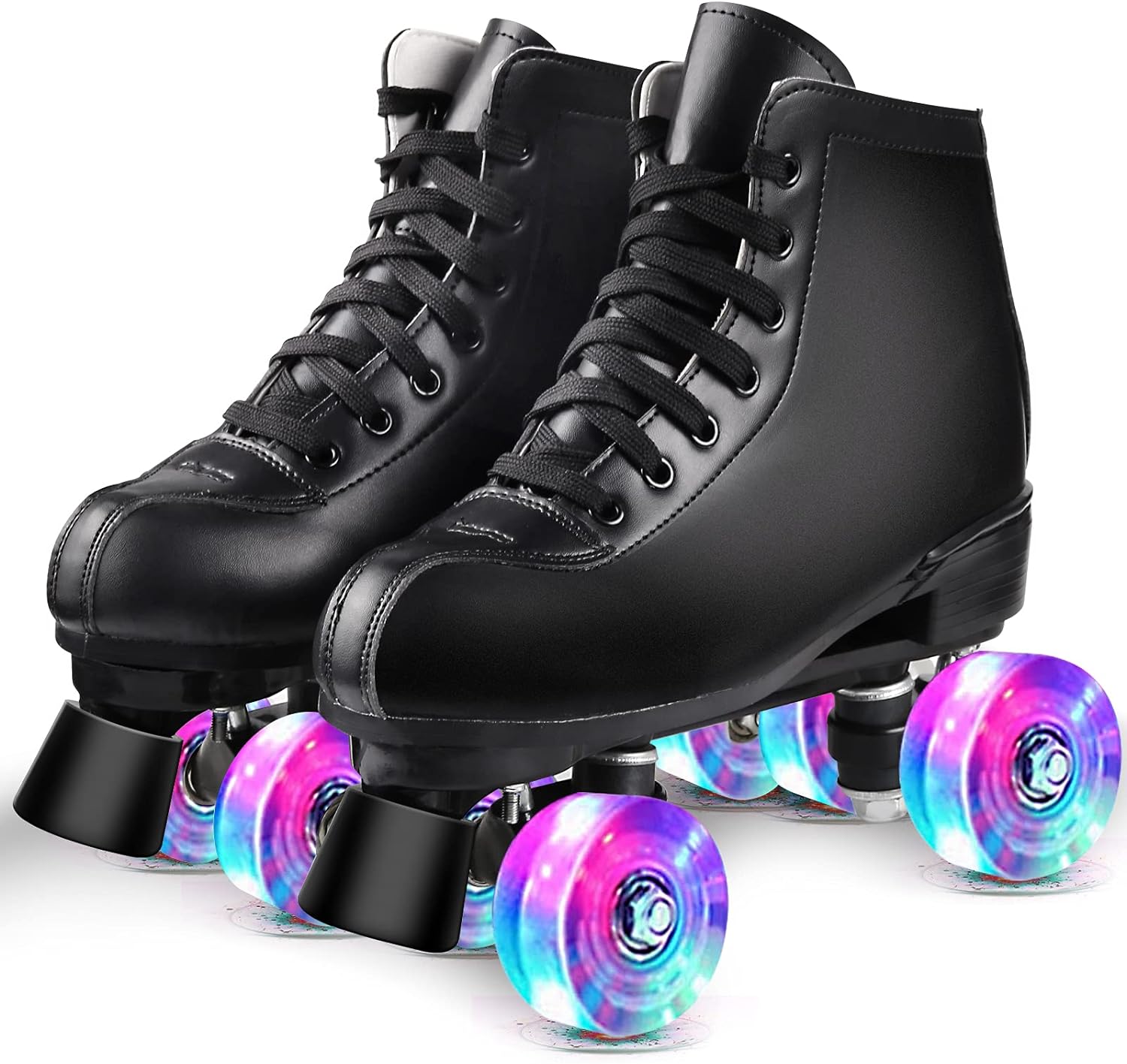 Roller Skates for Women,Double Row 4 Wheels Shiny Quad Men Skates,PU Leather High-top Roller Skates for Girls/Boys/Ladies/Unisex Indoor/Outdoor