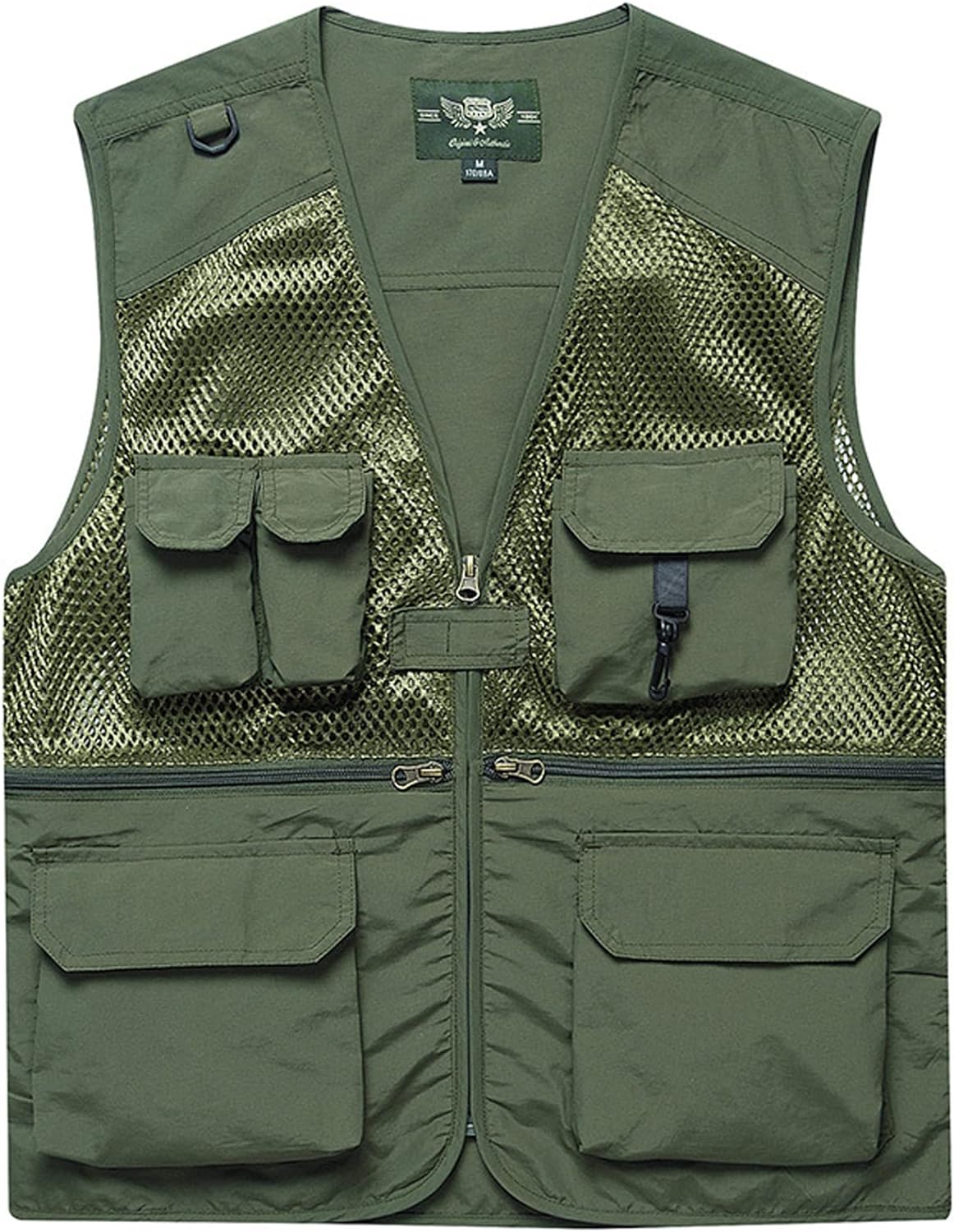 Flygo Mens Summer Outdoor Work Safari Fishing Travel Photo Vest with Pockets