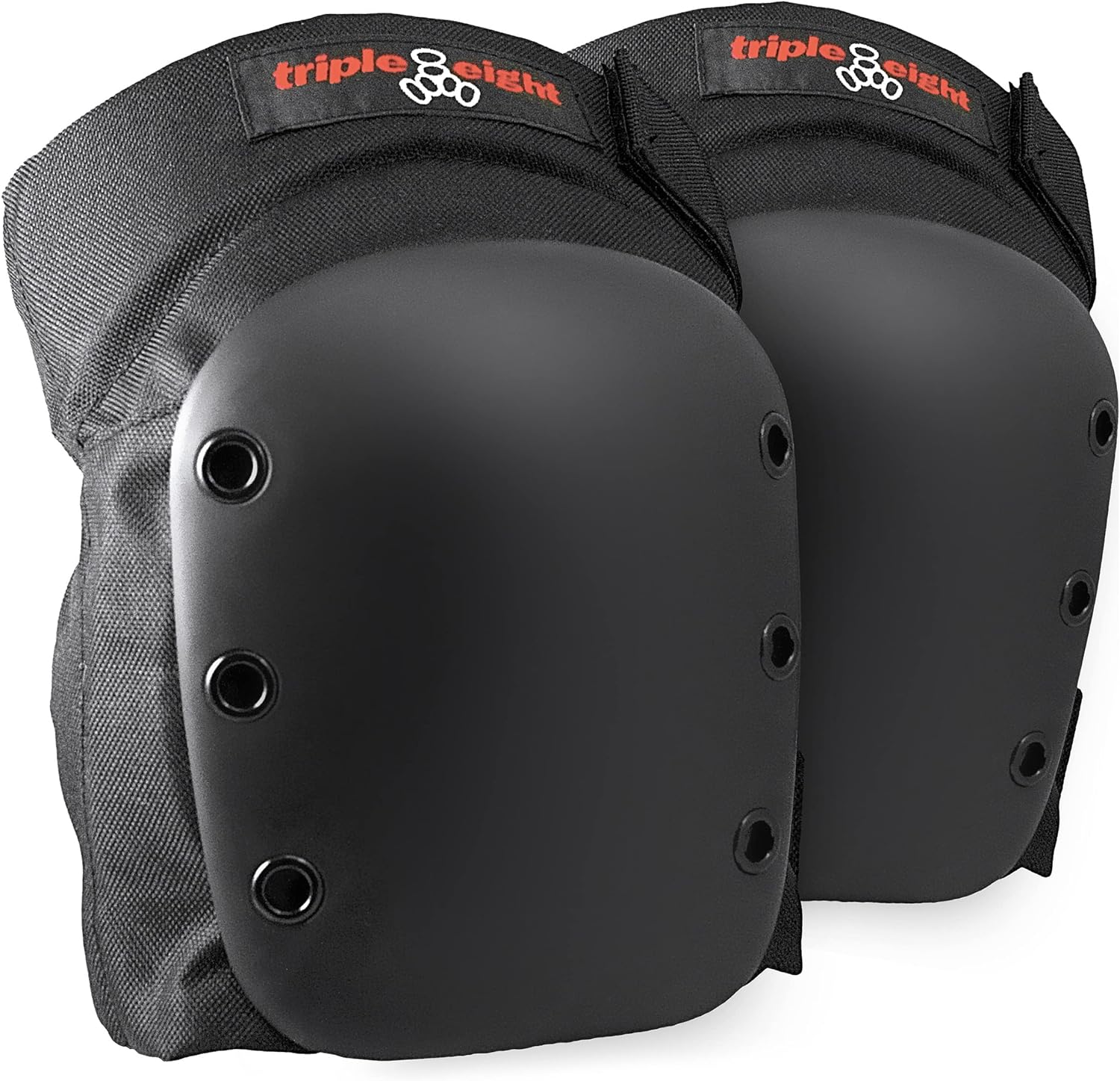 Triple Eight Street Knee Pads for Skateboarding and Roller Derby with Adjustable Straps (1 Pair)