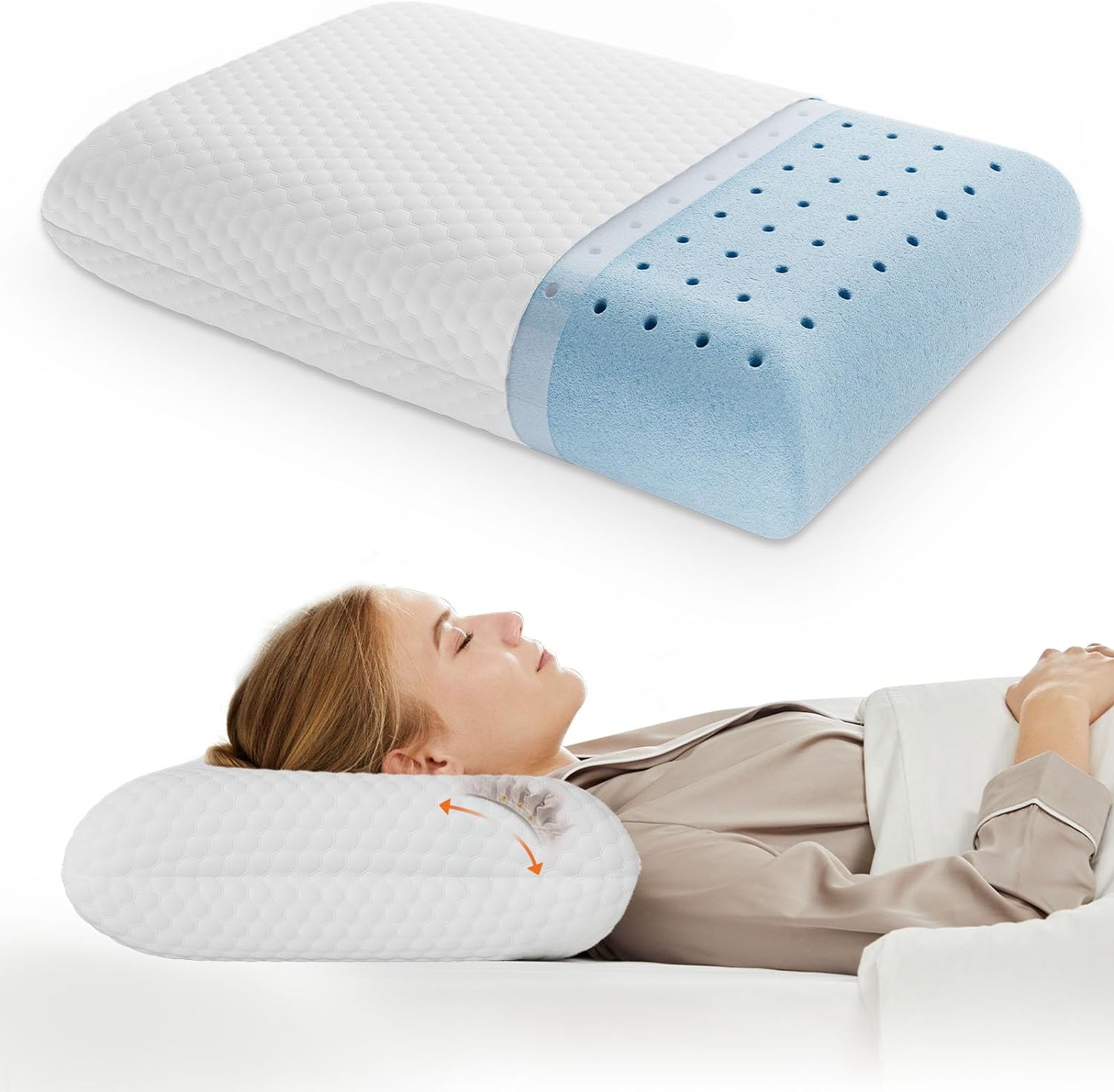 I like a firm, supportive pillow. I was worried at first because this pillow does not look thick or dense like most firm pillows I've used in the past. However, after using this pillow for several weeks I am SO happy with it. I am a back and side sleeper, and this pillow is wonderful for both. My head and neck feel supported, and the pillow maintains its form perfectly. When I bought it it cost $20, which is an amazing deal for such a high quality pillow.