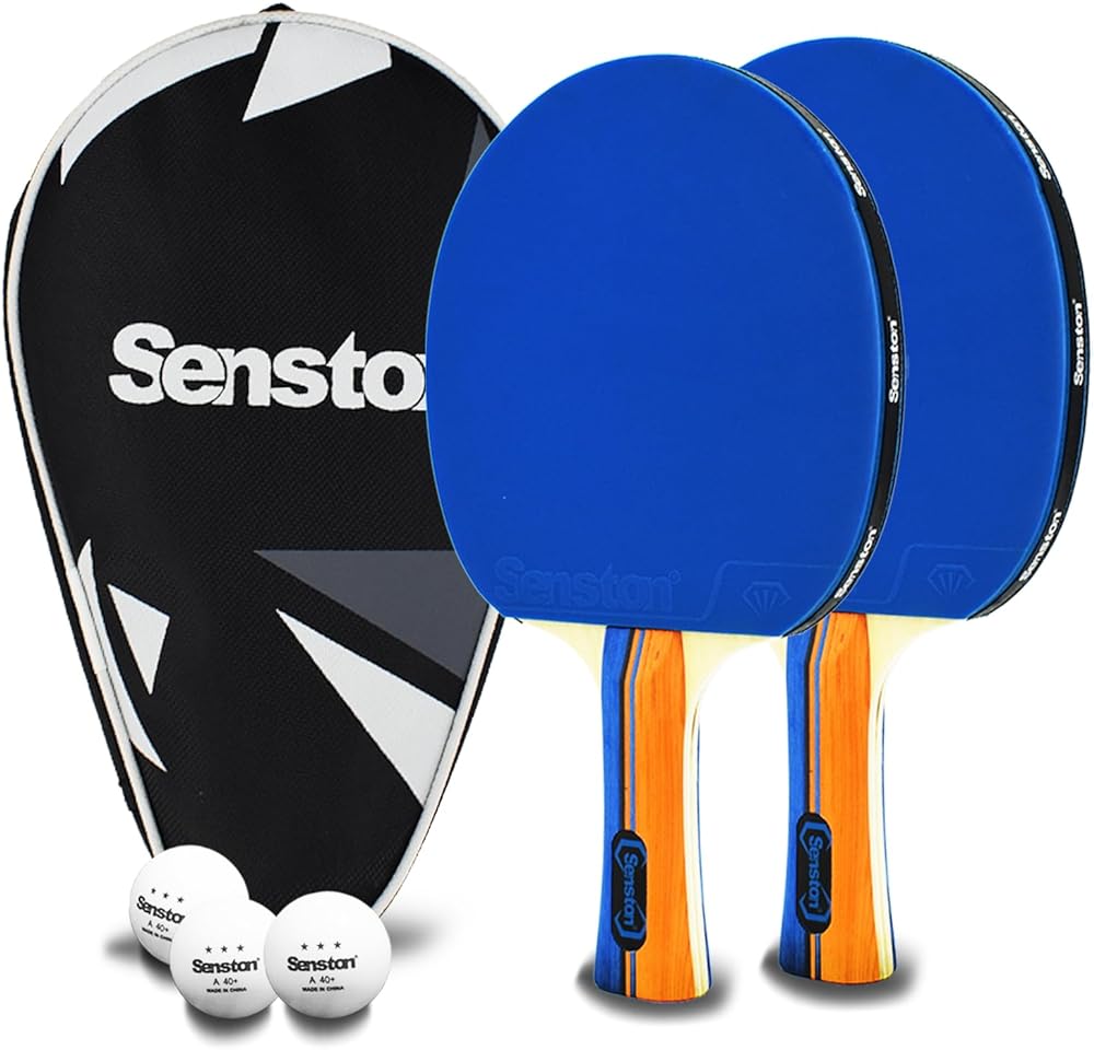 Senston Ping Pong Paddles Family Entertainment Set, Ideal for Entertainment or Competition - Ping Pong Paddle Set with Advanced Speed, Control and Spin