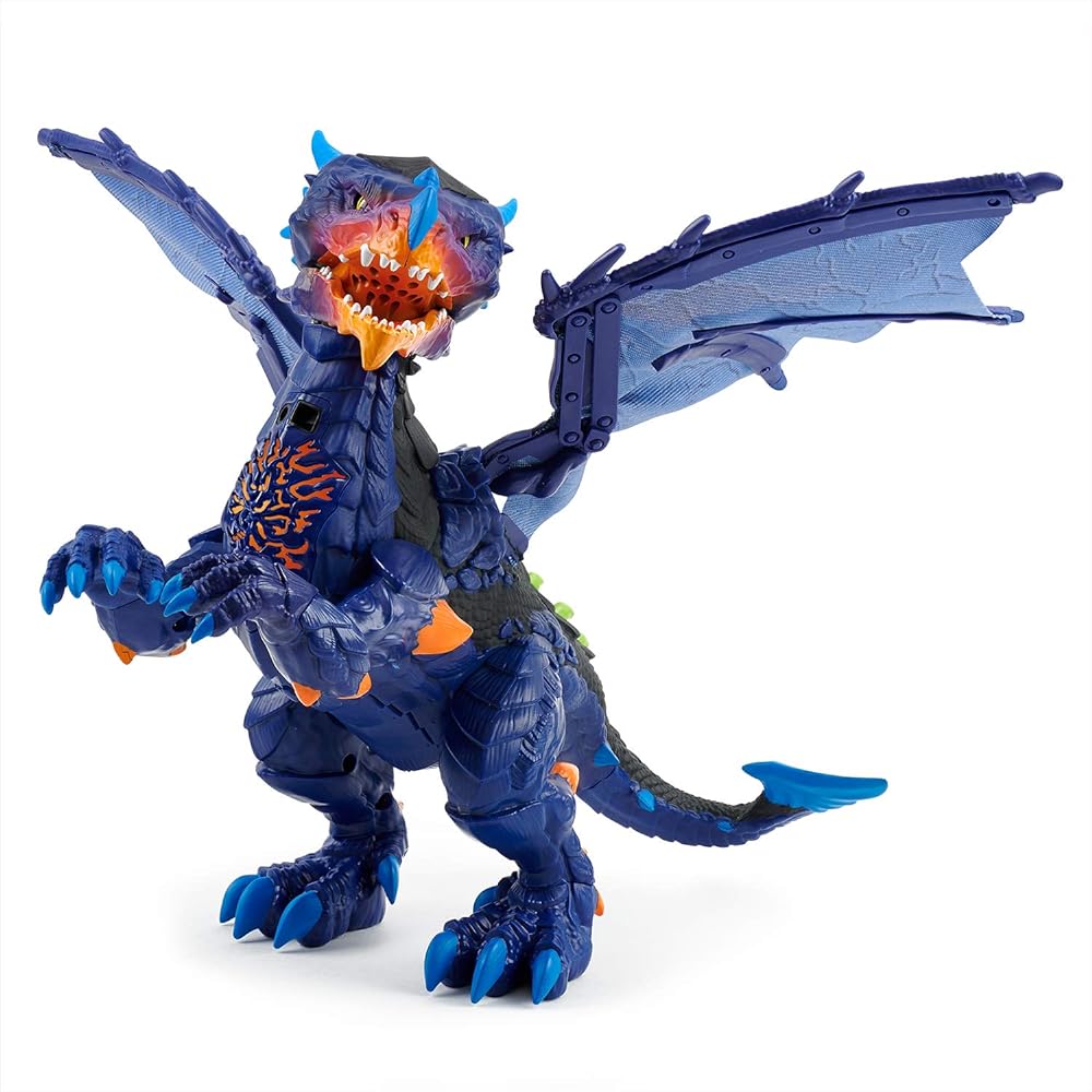 WowWee Untamed Legends Dragon - Vulcan (Dark Blue) - Interactive Toy