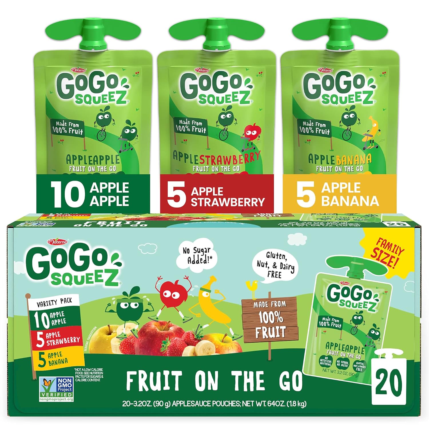 Review: GoGo squeeZ Fruit on the Go Variety Pack is a snack-time winner, offering a burst of fruity goodness with apple, peach, and Gimme Five! flavors. The 3.2 oz, recloseable pouches are perfect for on-the-go, and being unsweetened, gluten-free, nut-free, and dairy-free, they cater to health-conscious parents. With a BPA-free design, these convenient pouches make snacking easy, ensuring happy and healthy munching for kids and adults alike.