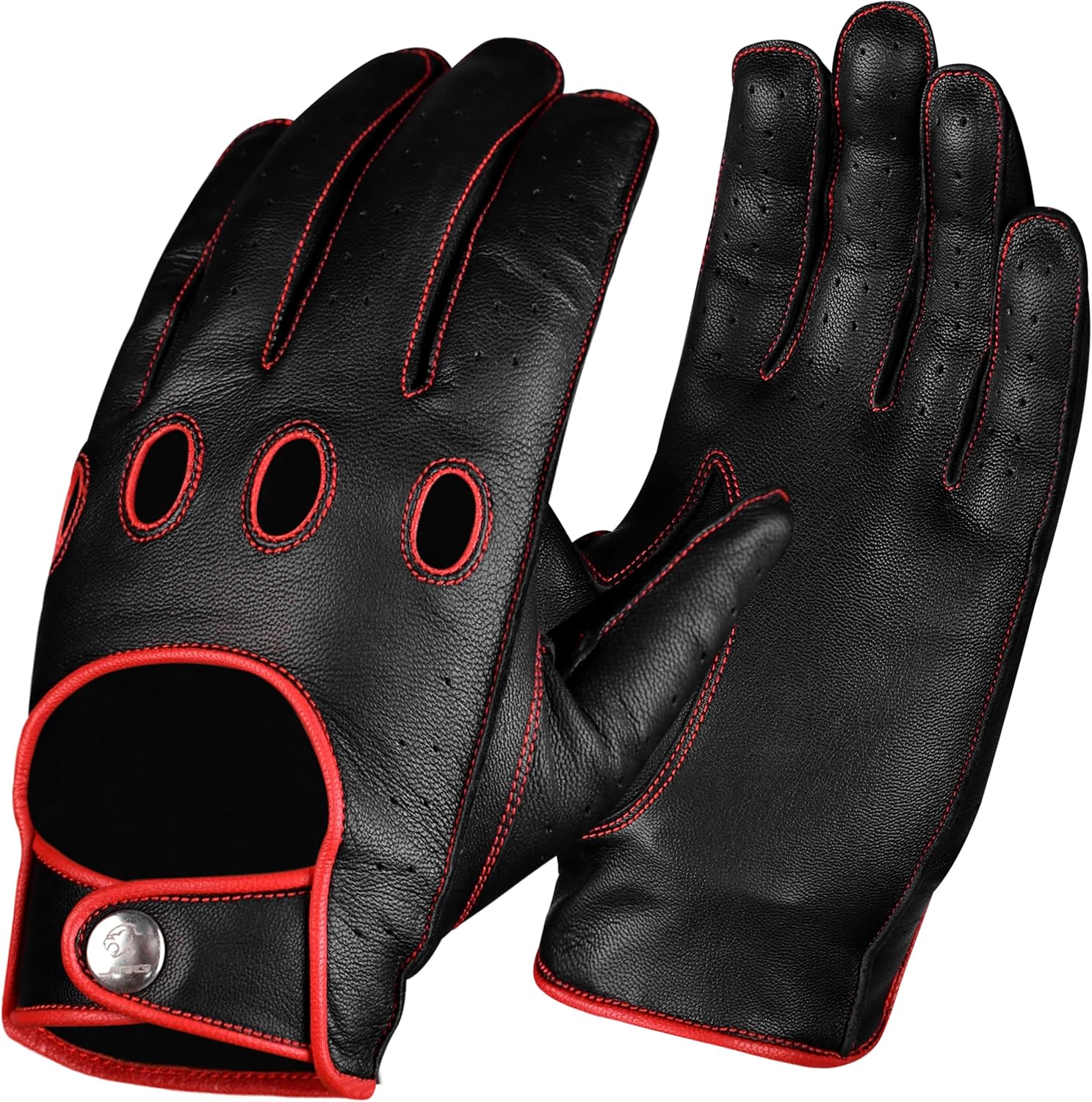 J.A.G. Full Finger Leather Driving Gloves for Men and Women - Winter Driving Gloves