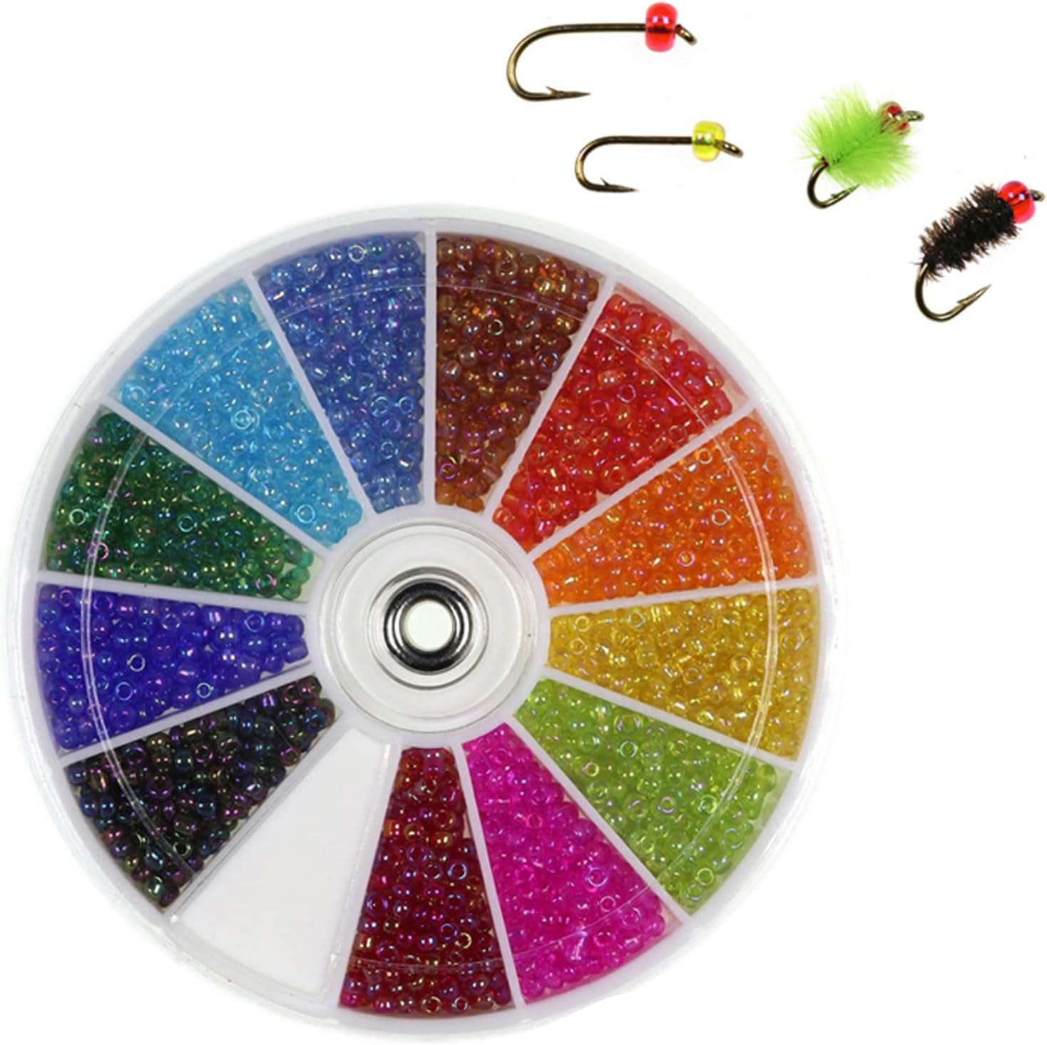 1000pc Mixed Colors Fly Hook Head Beads Fly Hook Head Beads Fly Hook Binding Material Color Reflective Head Beads Fly Tying Materials