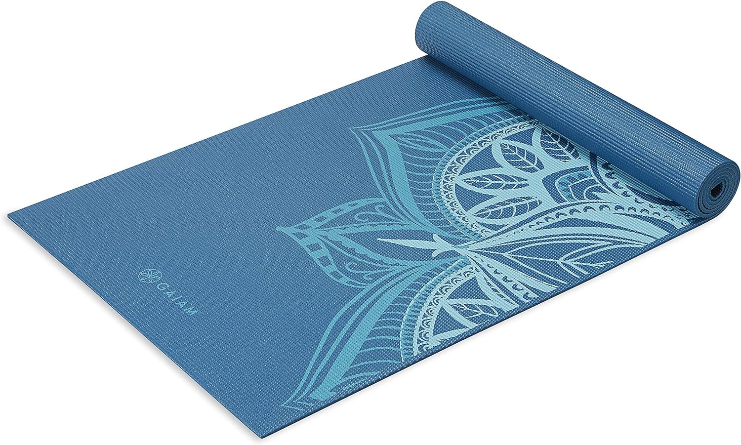 Gaiam Yoga Mat - Premium 6mm Print Extra Thick Non Slip Exercise & Fitness Mat for All Types of Yoga, Pilates & Floor Workouts (68L x 24W x 6mm Thick)