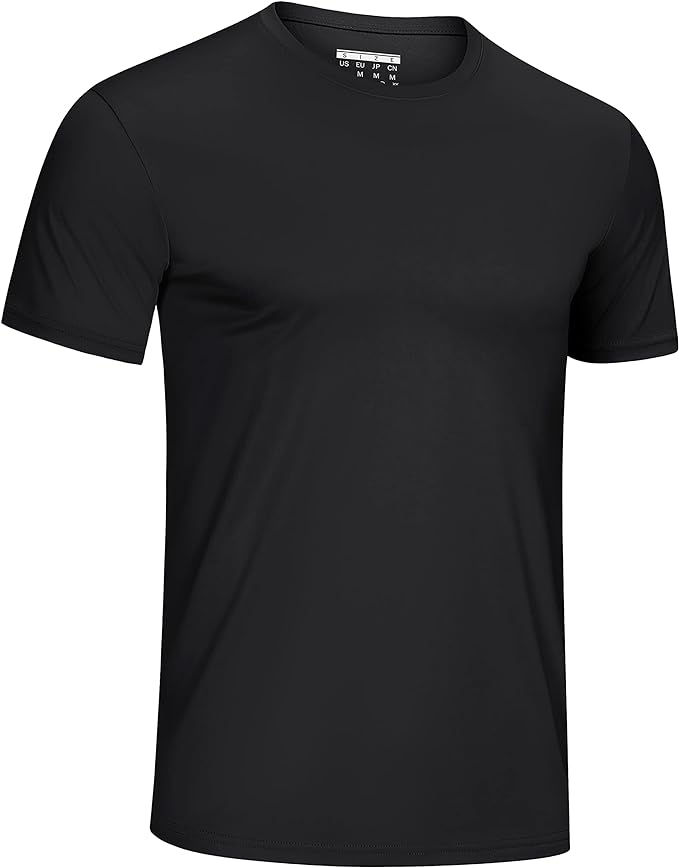 CRYSULLY Men' UPF 50  Sun Protection T Shirt Short Sleeve Top Summer Quick Dry Sports Jerseys