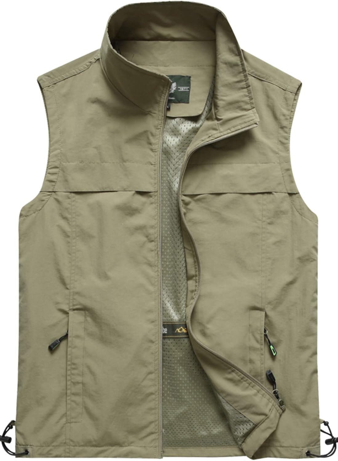 Flygo Men' Casual Lightweight Outdoor Work Safari Fishing Travel Photo Vest Multi Pockets