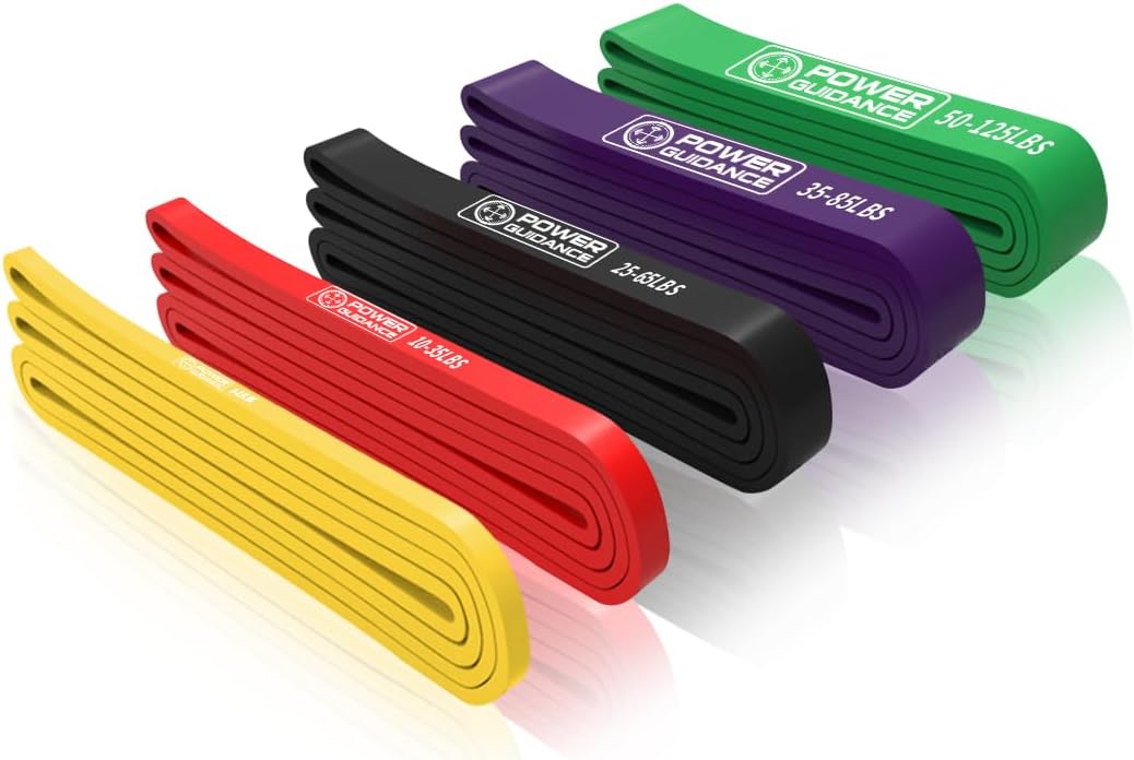 POWER GUIDANCE Pull Up Assist Bands - Stretch Resistance Band - Mobility Band - Powerlifting Bands - by Perfect for Body Stretching, Powerlifting, Resistance Training