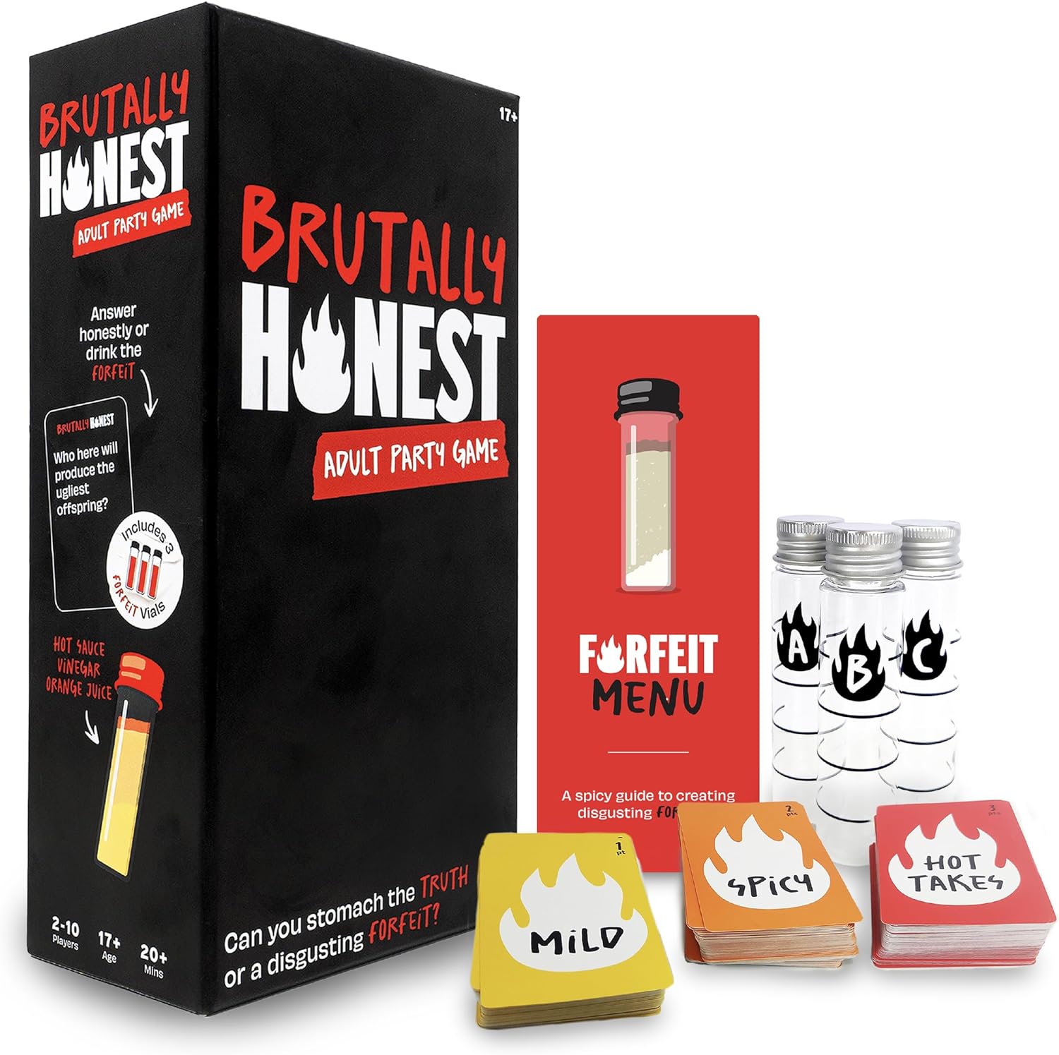 Exciting Brutally Honest - The Adult Party Game of Brutal Opinions, 2-10 Players - Board Game with 200 Revealing Questions, Answer or Face a Disgusting Forfeit - Fun for Games Night