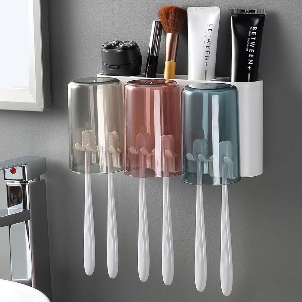 Love this product SO much! No more cleaning out nasty toothbrush holders. Sticks to my mirror just fine. I did follow the directions and put the adhesive on for 24 hrs before attaching the piece itself. The best part is it holds 9 toothbrushes! Which is perfect because I have a big family and most only hold 4. This is so nice. Now there's more space on my sink and the kids find it so cool that they don't even leave their toothbrushes laying on the counter anymore . Clean,  easy and space saving. When I move I will definitely buy this again and definitely recommend to everyone.