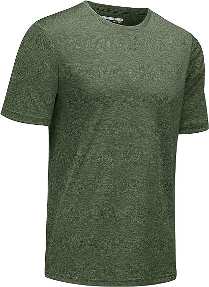 CRYSULLY Men' Short Sleeve Shirt Summer Athletic Pullover Casual Performance T-Shirt