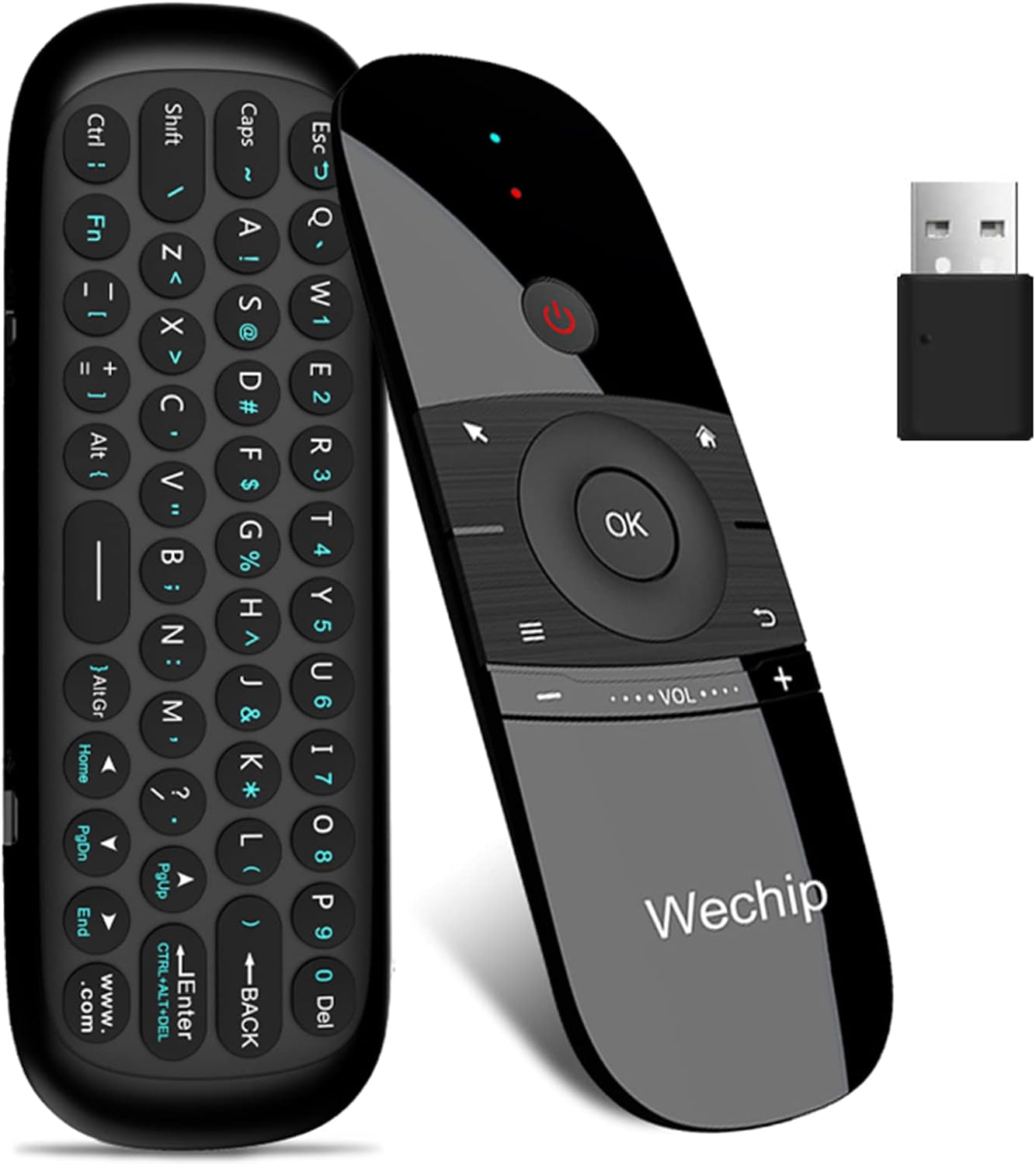 Air Remote,WeChip 2.4G Wireless Keyboard W1 Remote Control for Android TV Box/PC/Projector/HTPC/All-in-one PC and More