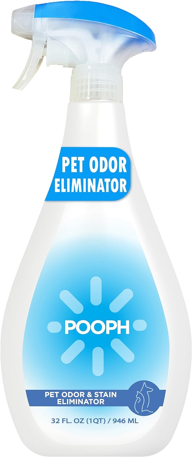 Pooph Pet Odor Eliminator, 32oz Spray - Dismantles Odors on a Molecular Basis, Dogs, Cats, Freshener, Urine, Poop, Pee, Deodorizer, Natures, Puppy, Fresh, Clean, Furniture, Potty, Safe