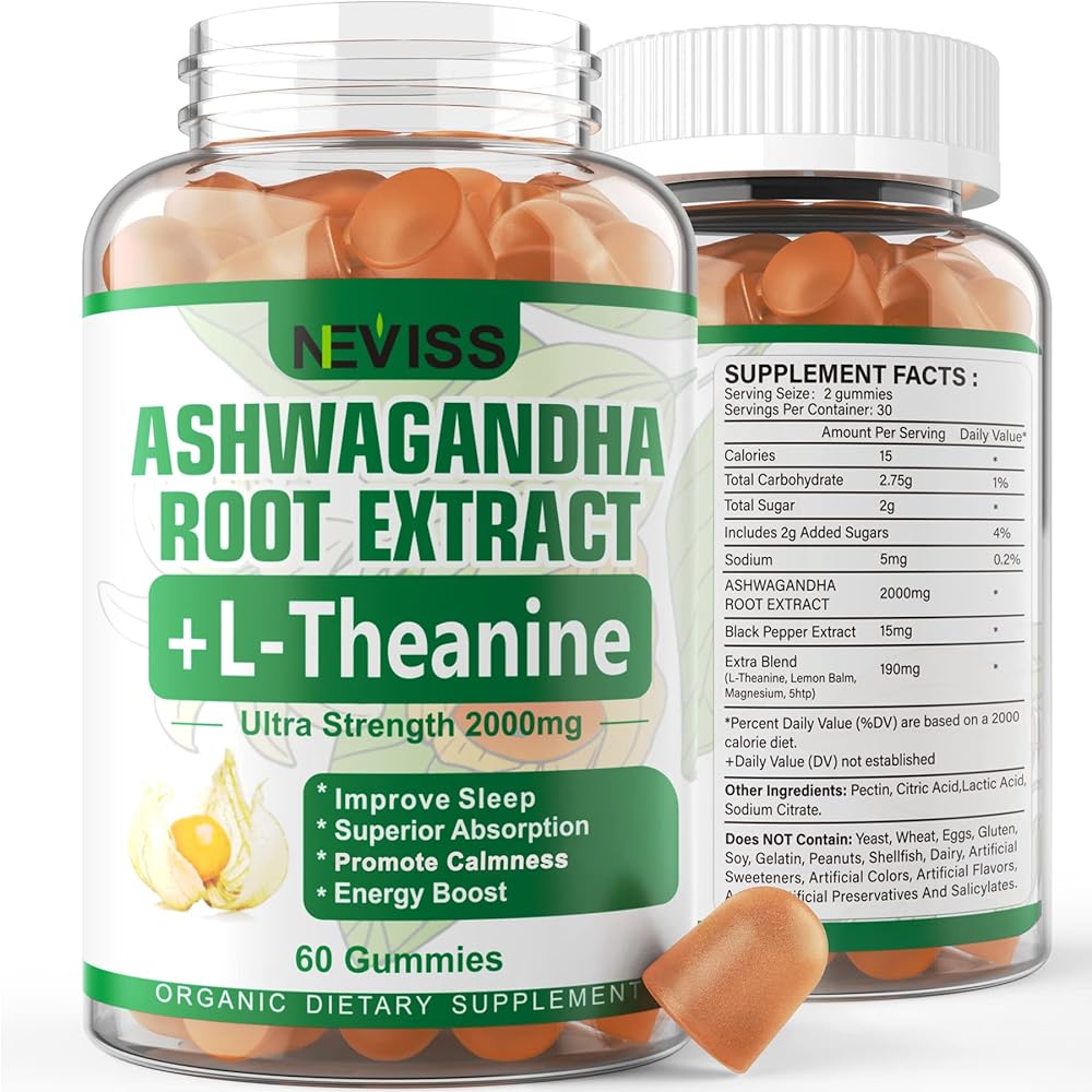 I can't say enough good about this product. Initially I was attracted to the fact that it is produced in the u.s. and Canada, it has 5htp ( serotonin production), L-theanine, lemon balm, magnesium ( essential for being awake and asleep) & the ASHWAGANDA has taken away my horrible nightmares that keep me from sleeping deeply. I wake up over 5 to 6 times a night with pain and restlessness between dreams and when I take the ashwaganda supplements I sleep heavy and might not even get up once (which is very odd for me) I have fibromyalgia and it actually makes me get up somewhat not tired.I had started with melatonin at first, but then I found this. It helps my blood sugar stay lowered, have less anxiety, (needed the 5-HTP) and the ashwaganda is supposed to help with all including sleep. The **extra bonus was not expected but it is taking away my crippling nightmares. I wake up with sleep paralysis and cannot get out of sleep. Taking ashwagandha has eliminated that somehow. I don't know if it'll help everyone like it has me, but it' been a lifesaver!UPDATE: I am still taking this for restful sleep, lowered anxiety and stress and other reasons I named above. I have to keep taking it or my nightmares come back. (It is crazy as I never thought there was anything that would make them go away.) I read another review where the person said it made them frustrated.( That can be a unwanted side effect of taking this Ashwaganda) that is something you need to think about before taking any supplement. It was worth the try for me, it worked correctly. I have Fibromyalgia, am going through peri-menopause and chronic fatigue. I need as much sleep as I can get. it also gives me time to think about what I am saying before spouting out something I didn't really want to say. Sometimes my Anxiety gets the best of me but this supplement gives me a calmness that I wasn't capable of before.This stuff gets an A+ two thumbs up, 5 stars....all of it.