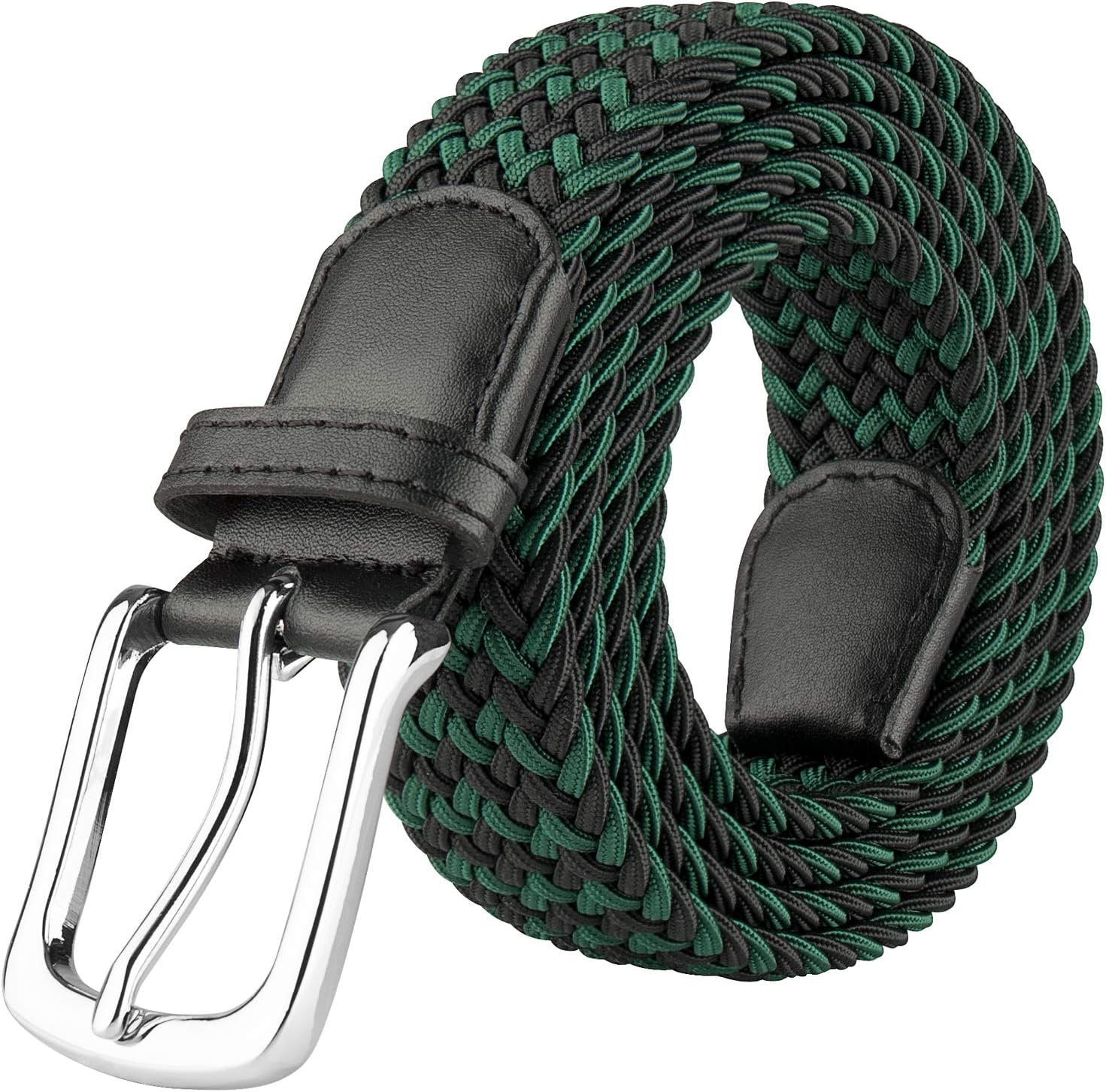 JUKMO Elastic Braided Belt, Stretch Woven Belt in Gift Box