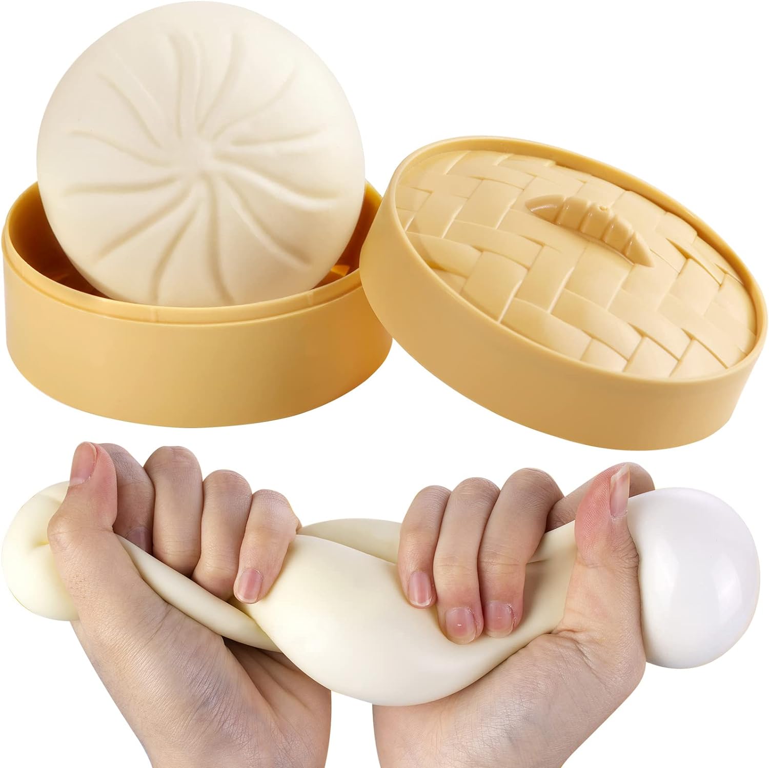 Dumpling Squishy, Dumpling Stress Ball, Steamed Stuffed Bun, Stress Relief Squeezing Bun Toys for Halloween Project, Tricking People, Kid Playing