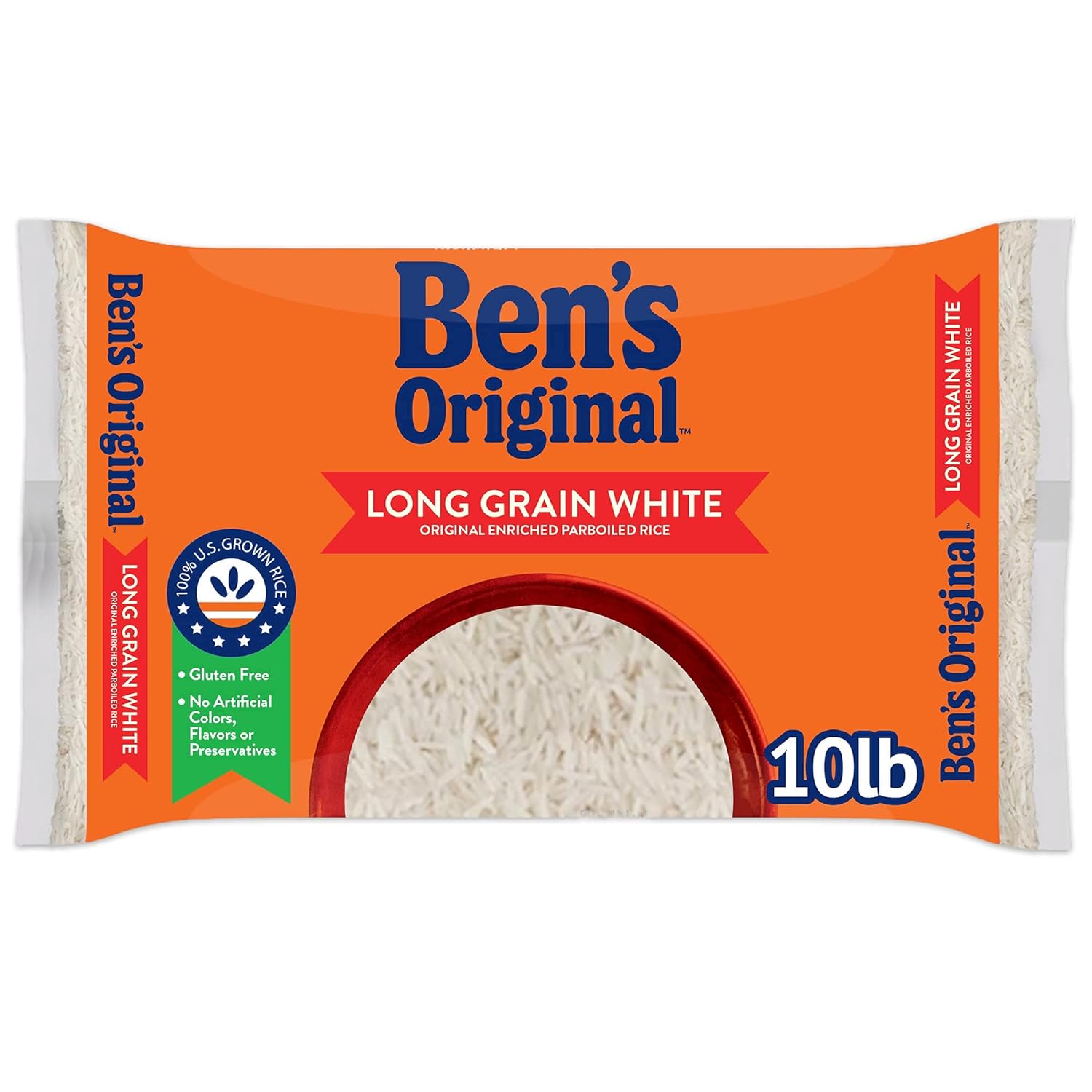 BEN&#39;S ORIGINAL Enriched Long Grain White Rice, Parboiled Rice, 10 lb Bag