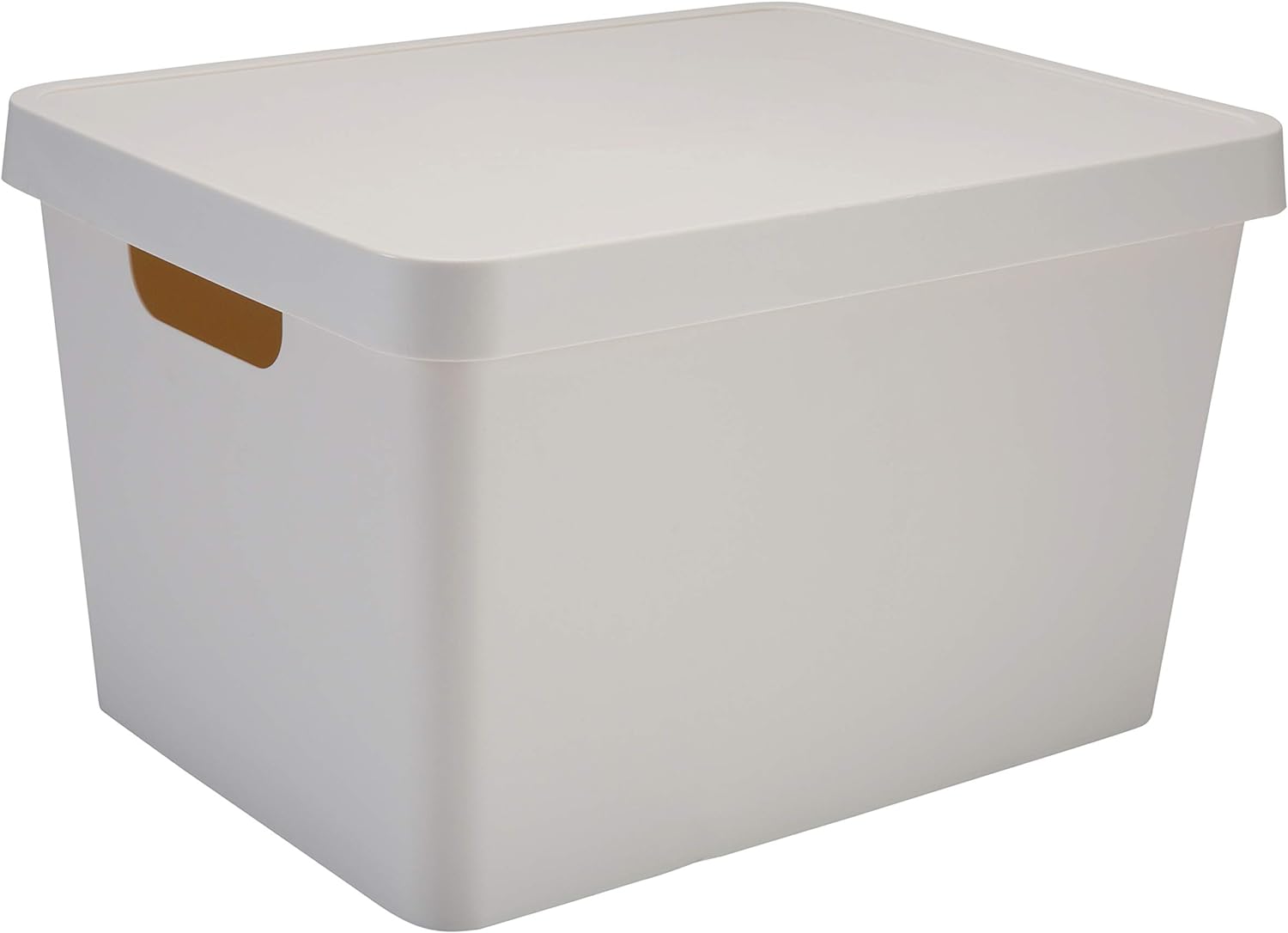 Simplify Large Vinto Storage Box | Stackable | Home Organization | Bathroom | Accessories | Toys | Closet | 2 Handles | Ivory