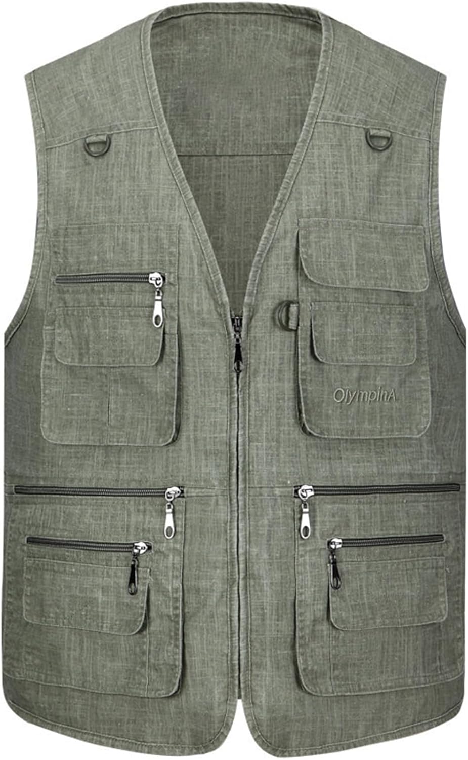 Flygo Mens Summer Outdoor Work Safari Fishing Travel Photo Vest with Pockets