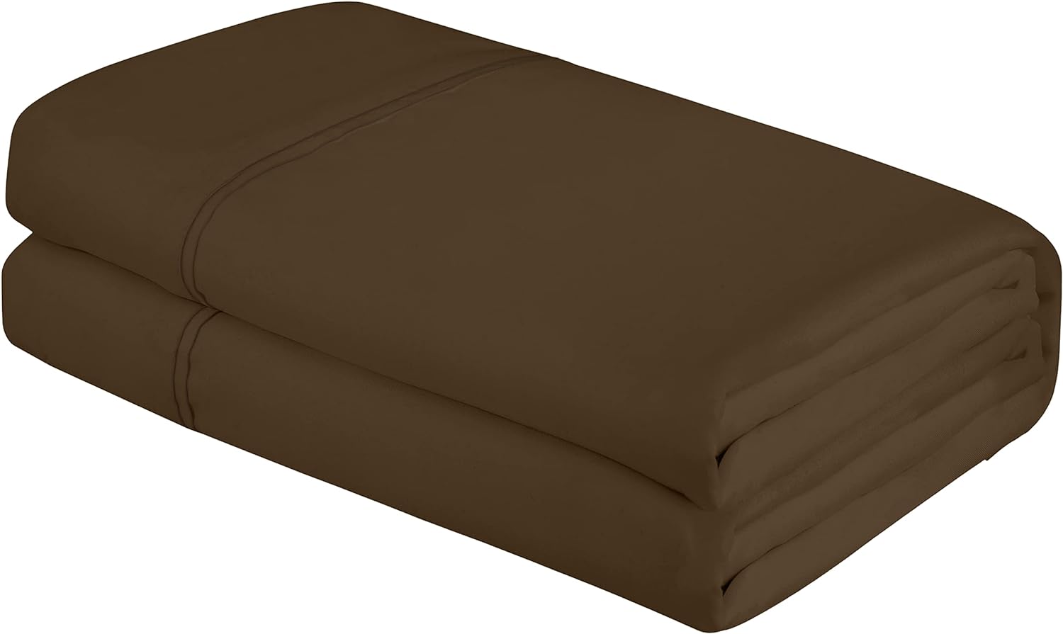 ROYALE LINENS Twin Size Flat Sheet Only - Brushed 1800 Microfiber - Ultra Soft & Breathable - Wrinkle & Stain Resistant - Hotel Quality Flat Sheet Sold Separately - Top Sheet For Bed (Twin, Chocolate)