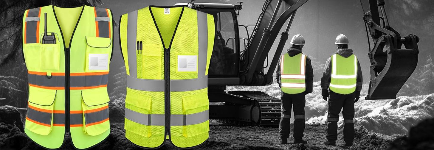 TICONN Reflective Safety Vest High Visibility Class II Mesh Vest for Women & Men Meets ANSI Standards