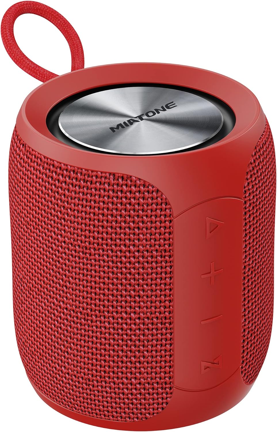 MIATONE QBOX Portable Bluetooth Speakers, Wireless Outdoor Speaker, IPX7 Waterproof for Shower, Red