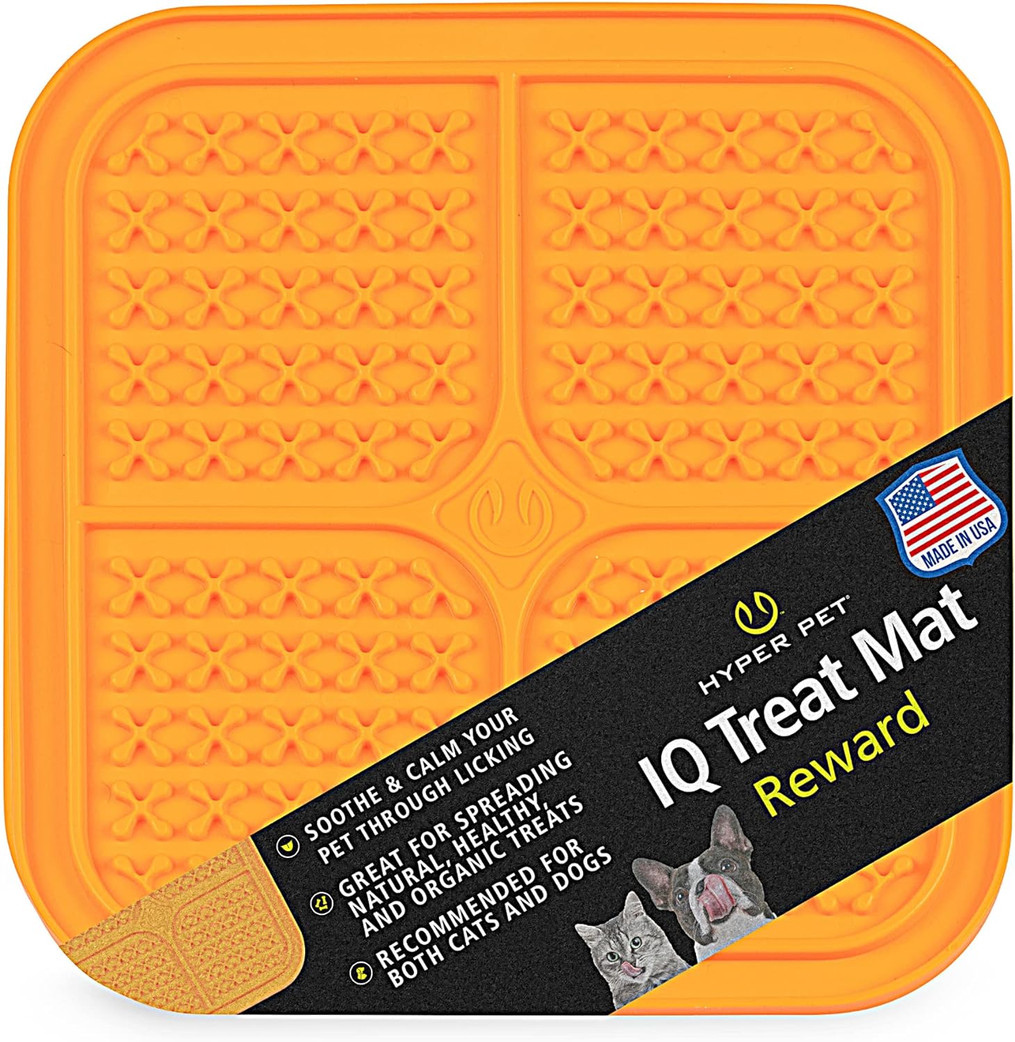 Hyper Pet IQ Treat lick mat for Dogs, Dog Slow Feeder & Cat lick mats | Great Alternative to Slow Feeder Dog Bowls & Cat Slow Feeders | Perfect Dog licking mat, Cat Puzzle Feeder & Dog Enrichment Toys