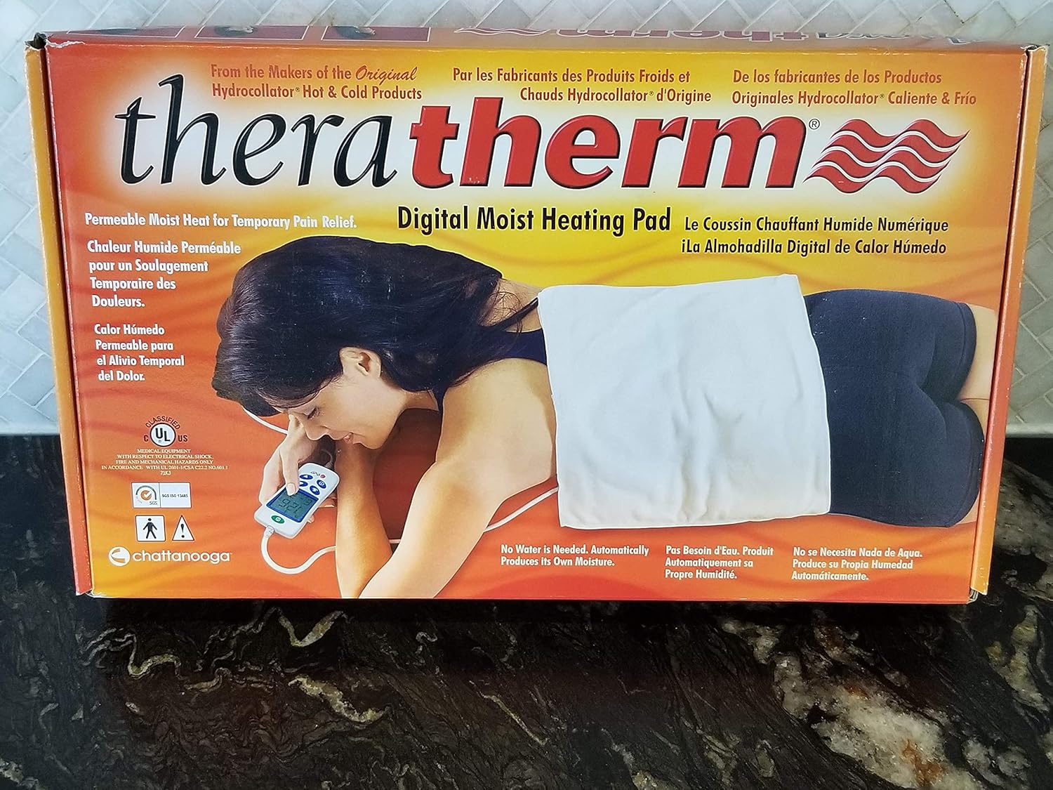 7724040 PT# 1032 Pad Heating TheraTherm Std 14x27 Moist 88-166DF Reusable Ea Made by Chattanooga Corp.