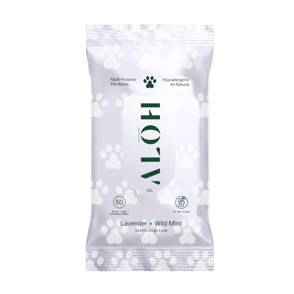 ALH Hypoallergenic | All-Natural | Multi-Purpose Pet Wipes. Lavender   Wild Mint 50ct Wipes