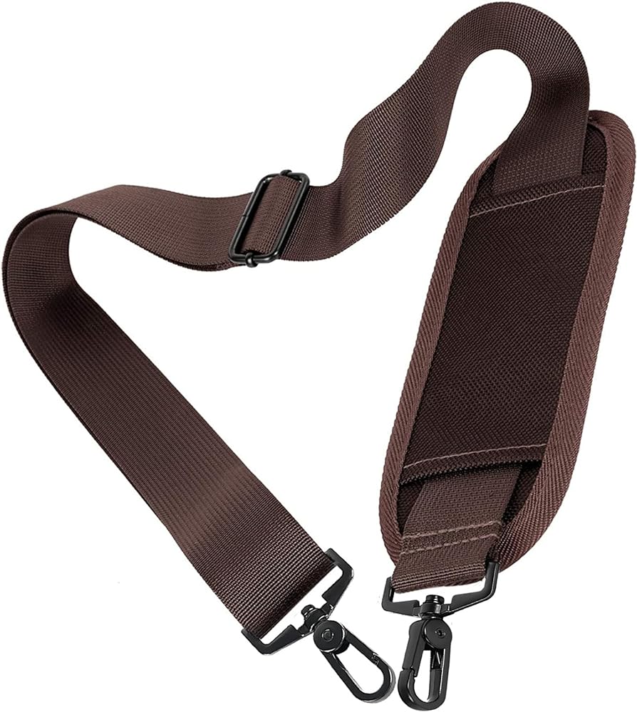 Taygeer Replacement Bag Strap, Universal Adjustable Shoulder Strap Belt with Hook Breathable Non-Slip Pad, Fit Luggage Canvas Tool Bag Makeup Bag Camera Bag Briefcase,Brown