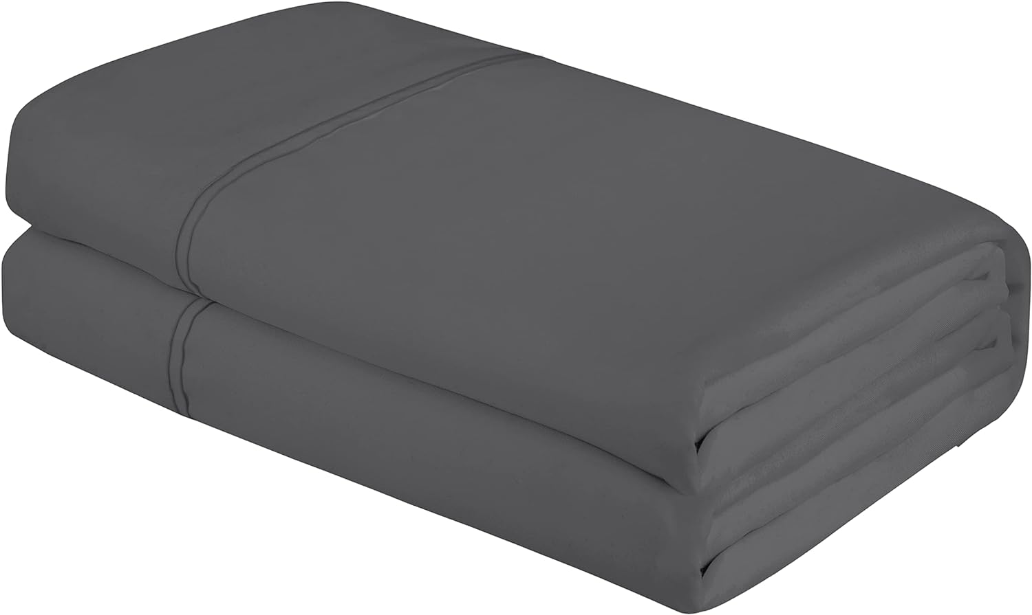 Royale Linens Queen Size Flat Sheet Only - Brushed 1800 Microfiber - Ultra Soft & Breathable - Wrinkle & Stain Resistant - Hotel Quality Flat Sheet Sold Separately - Top Sheet for Bed - (Queen, Grey)