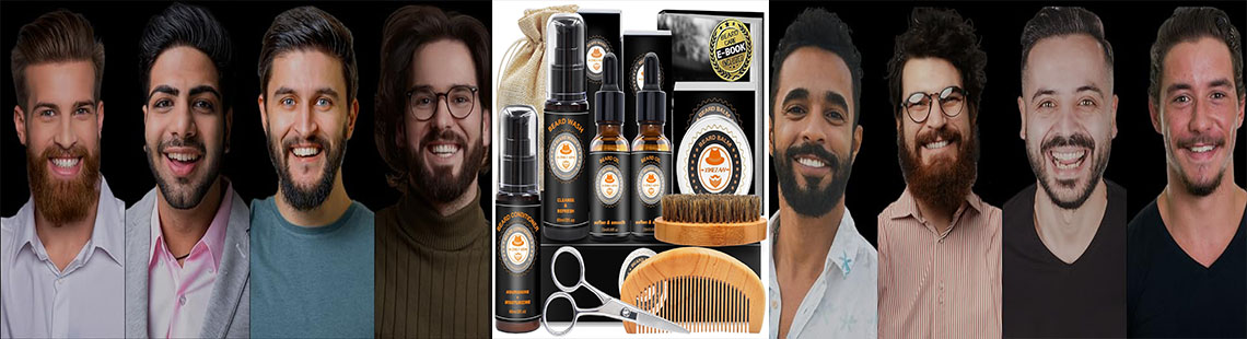 Beard Straightener w/Beard Balm & Beard Growth Oil & Beard Guide E-Book,Upgraded 3 in 1 Hair Straightener Brush Beard Straightening Comb,Unique Stocking Stuffers Gifts for Men Women Him