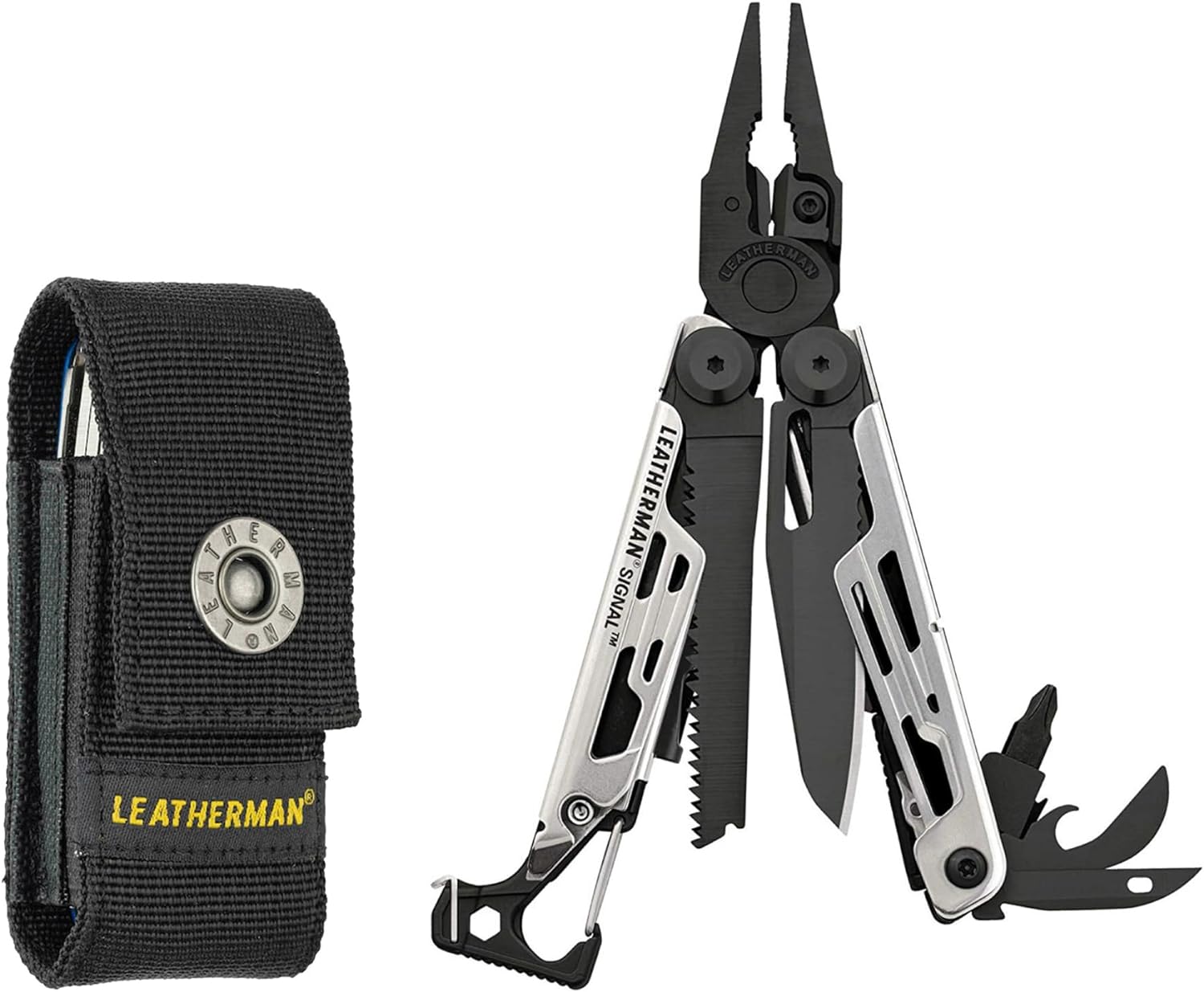 LEATHERMAN, Signal, 19-in-1 Multi-tool for Outdoors, Camping, Hiking, Fishing, Survival, Durable & Lightweight EDC, Made in the USA, Black/Silver