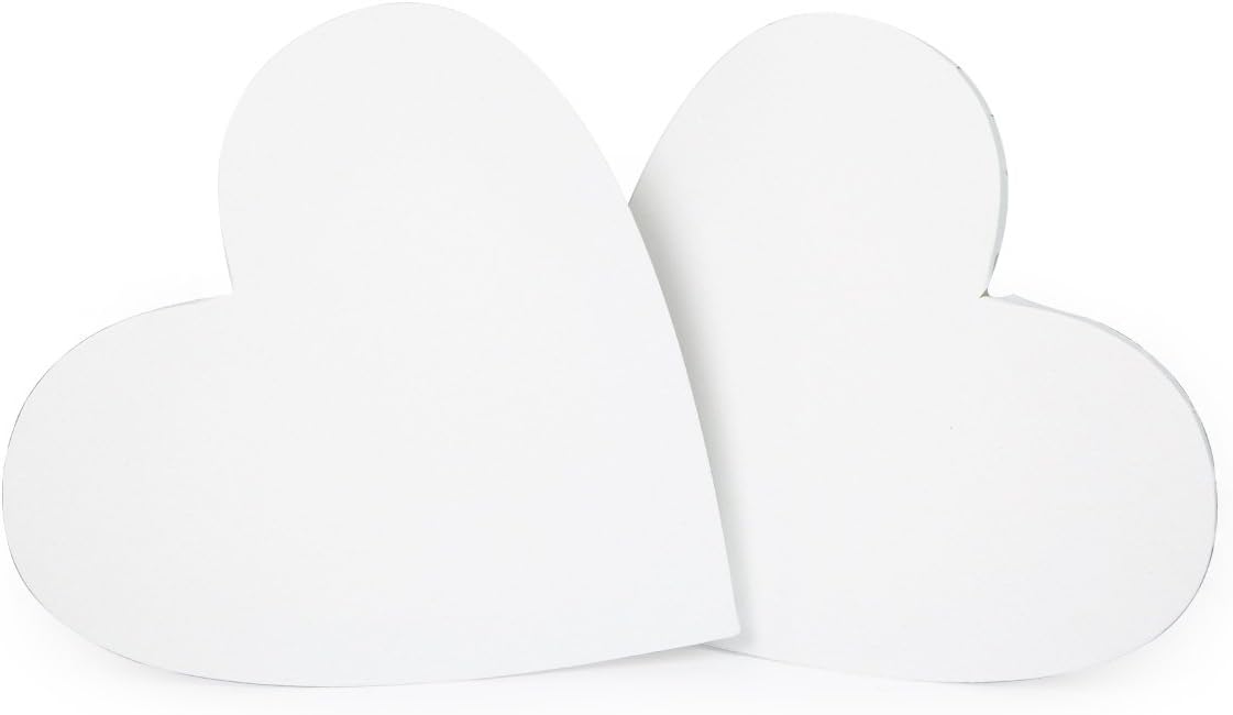 Transon 12inch Artist Heart Canvas Primed Stretched Canvas Ready for Painting Pack of 2