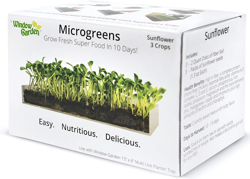 The instructions were clear and easy to follow and the seeds produced delicious sunflower microgreens in the advertised time. It was fun to watch them grow, and I then added them to everything: salad, sandwiches, soup, on top of other random dishes.