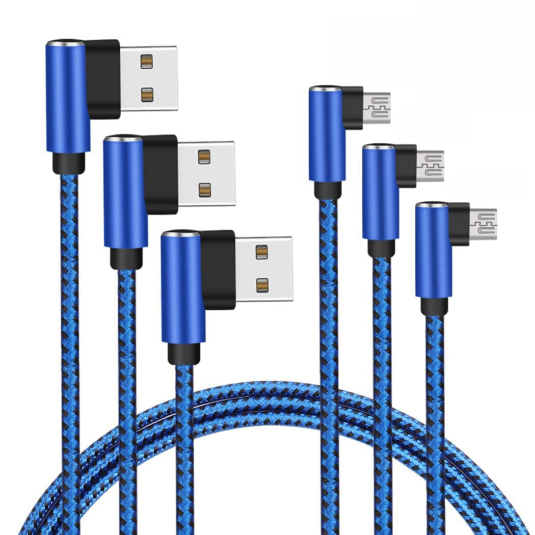 Micro USB Cable, 3 Pack 10ft USB Cable, Android Charger, USB to Micro USB Cable, Android Charger Fast Charging, Phone Charger Android, Android Charging Cable, Android Charger CordBlue