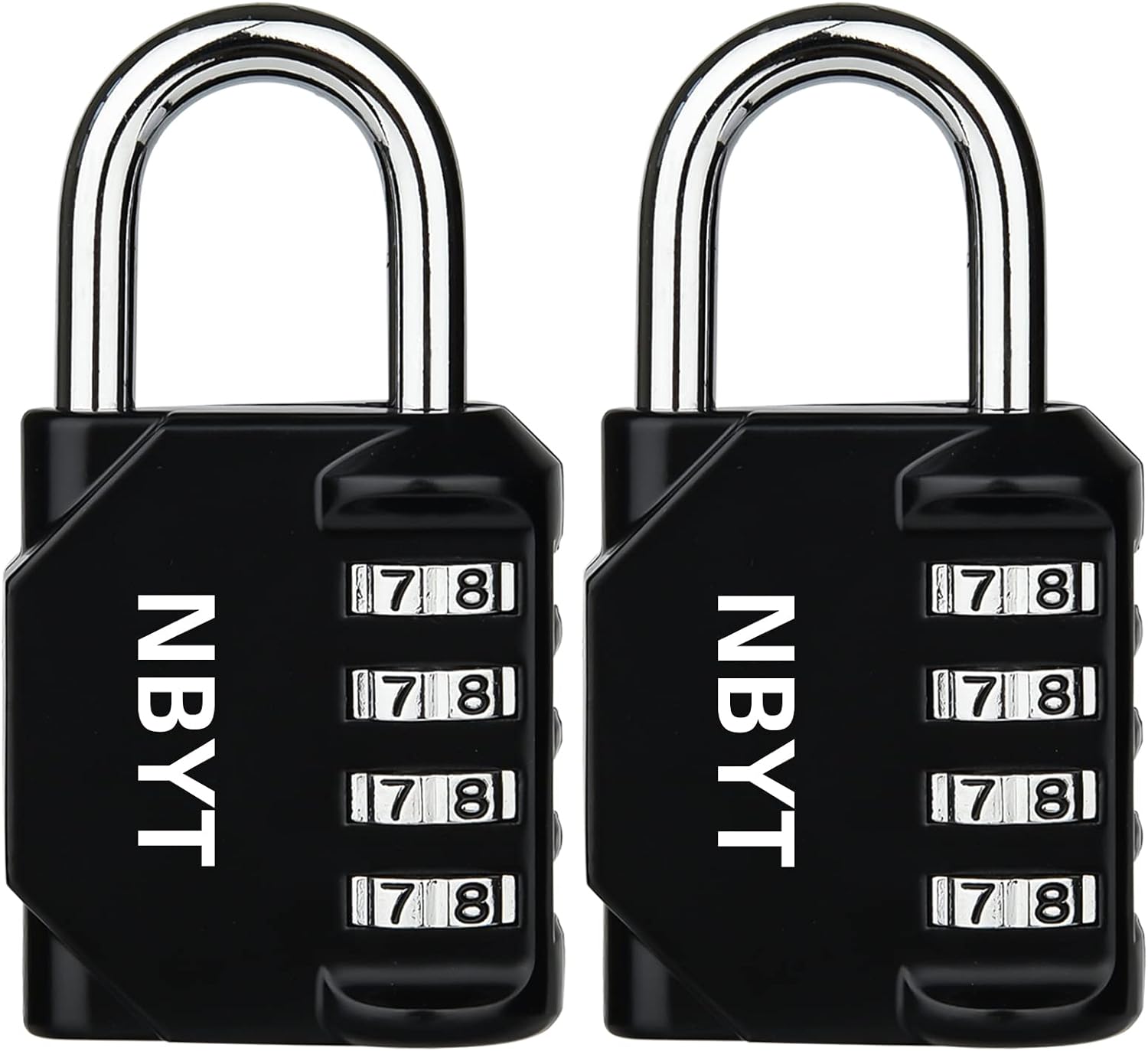 2pack 4-Digit Password Combination Padlock1/4 inch Diameterfor School Gym Locker, Sports Locker, Fence, Toolbox, Gate, Case, Hasp Storage