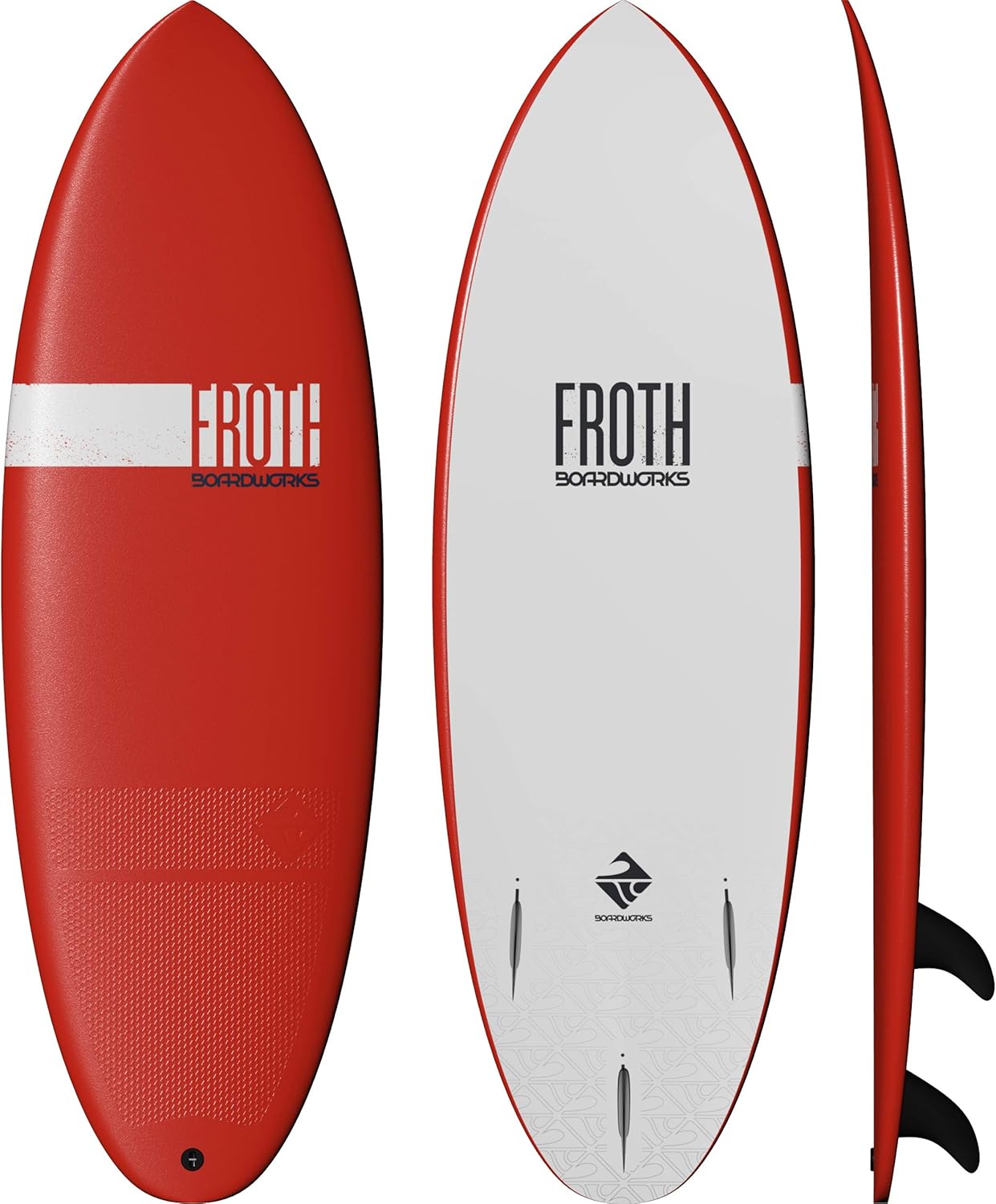 Boardworks Froth  Soft Top Surfboard  Wakesurf Board  3 Colors - 5 Sizes from 5 to 9