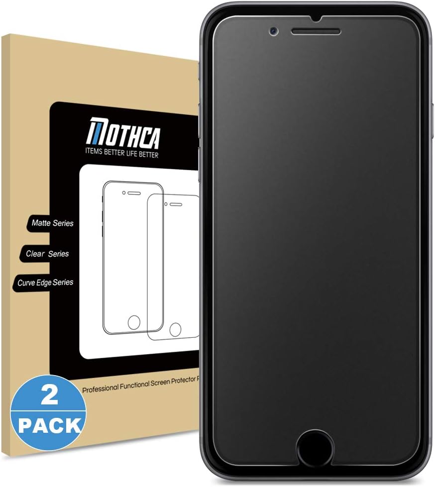Mothca 2 Pack Matte Glass Screen Protector for iPhone 8 7 6s 6 Anti-Glare & Anti-Fingerprint 9H HD Clear Tempered Glass Film Smooth as Silk (Not for iPhone SE 2020)