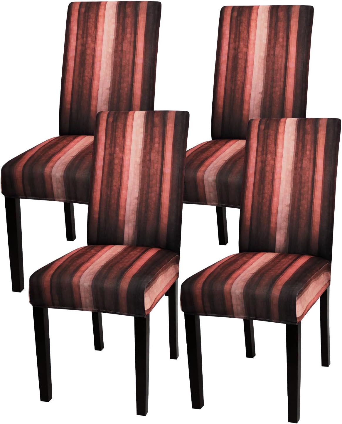 Very stretchy and fit well on chairs! Durable and easy to clean. Nice designs to choose from!