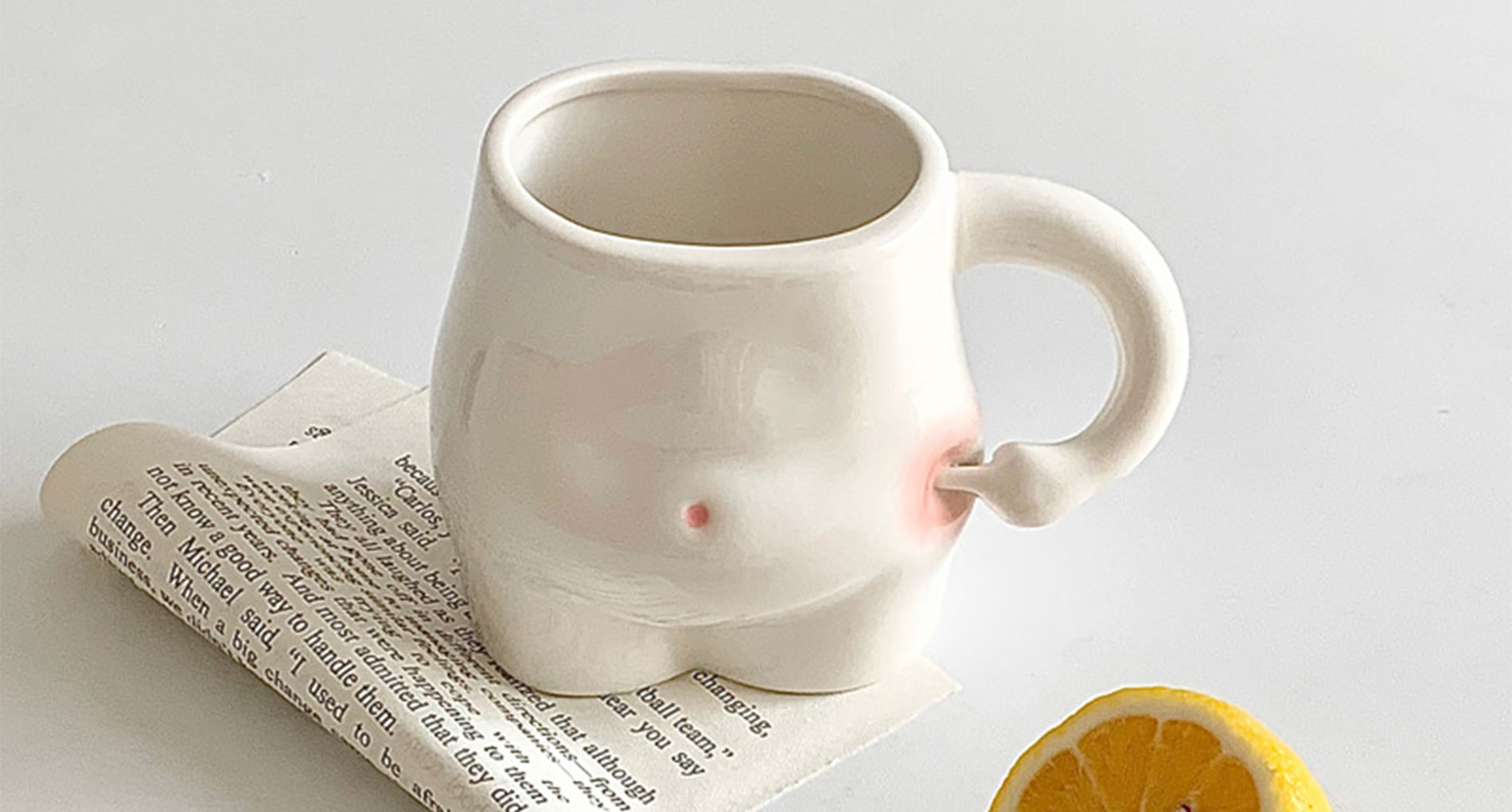 Fat Belly Handwarmer Mug 13OZ Cute Ceramic Mug Original Handmade Breakfast Mug